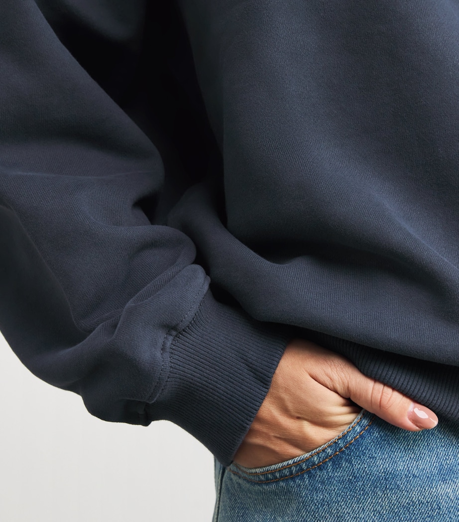 Organic Cotton Logo Sweatshirt MIDNIGHT BLUE Image 6