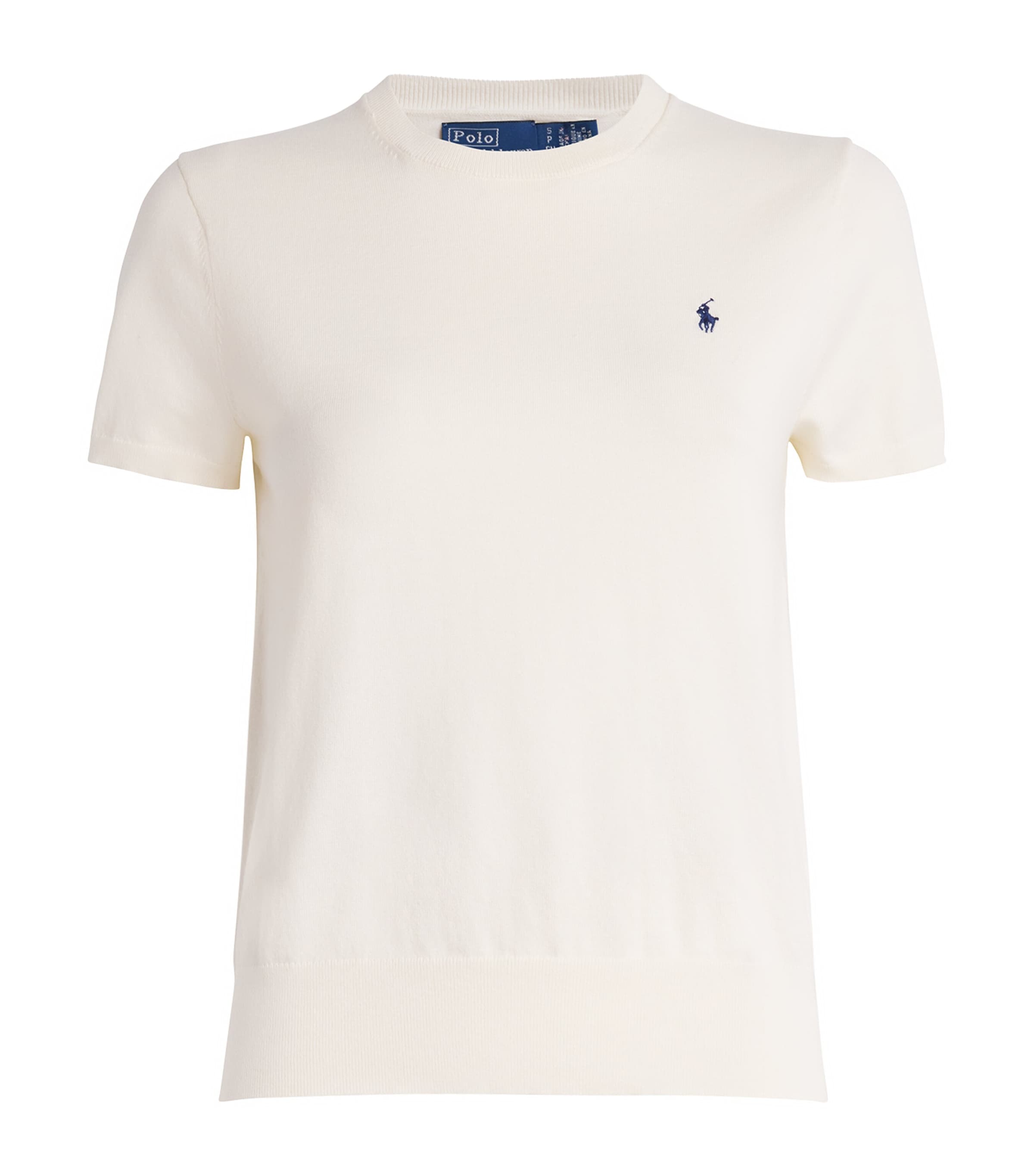 Cotton-Blend Short-Sleeve Sweater COLLECTION CREAM Image 1