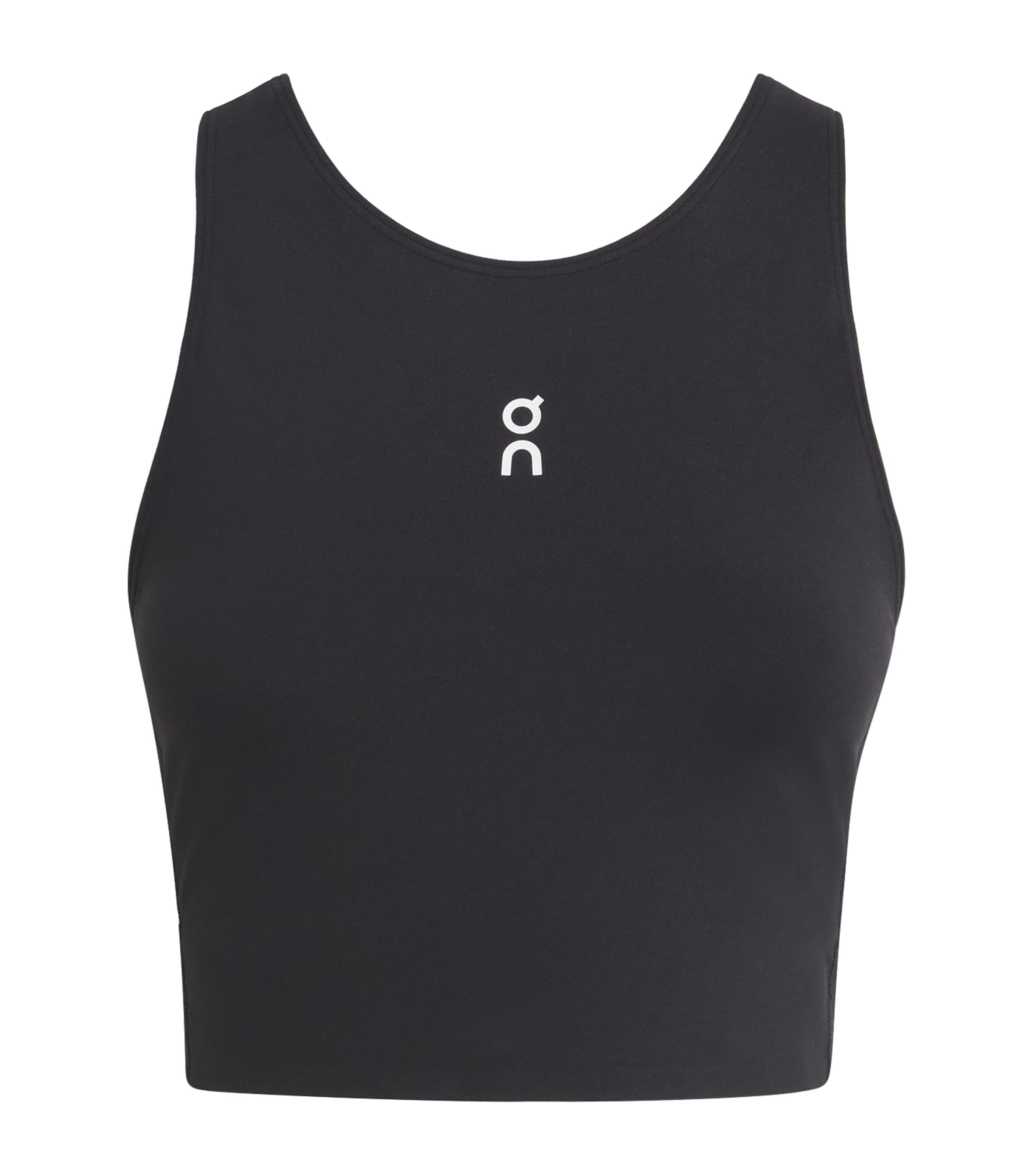 On Womens Court Cropped Tank Top Black Image 1