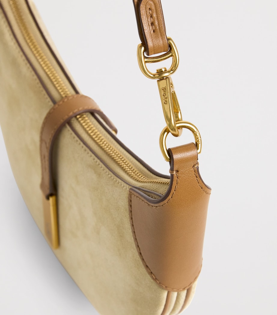 Mini Suede ID Shoulder Bag CASHEW /TAN Image 6