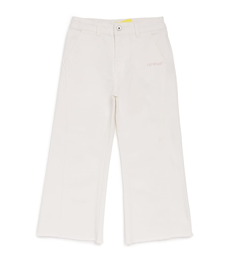Bookish Diagonal Straight Jeans (4-12+ Years) WHITE Image 1