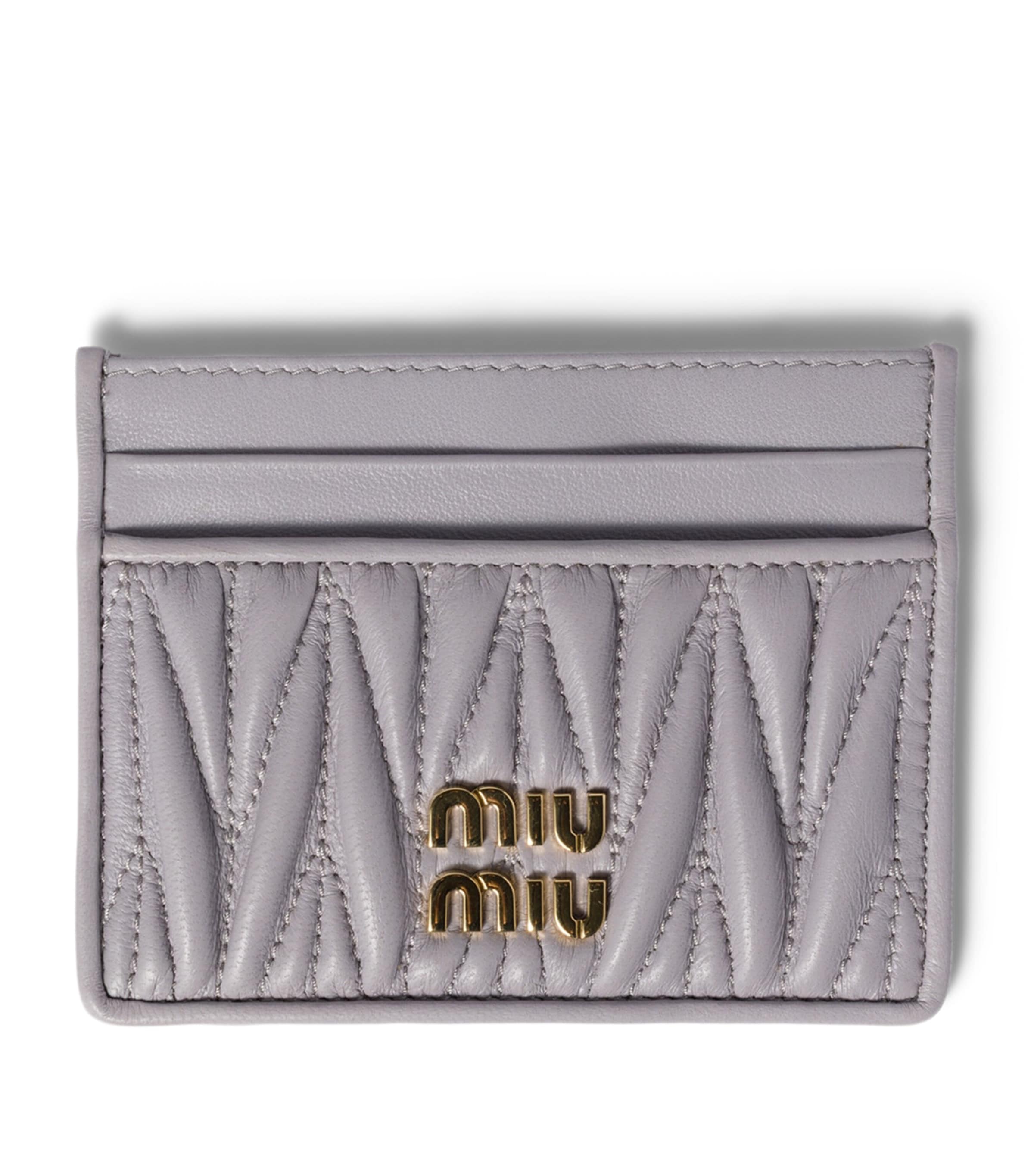 Miu Miu Matelassé Nappa Leather Card Holder Image 1