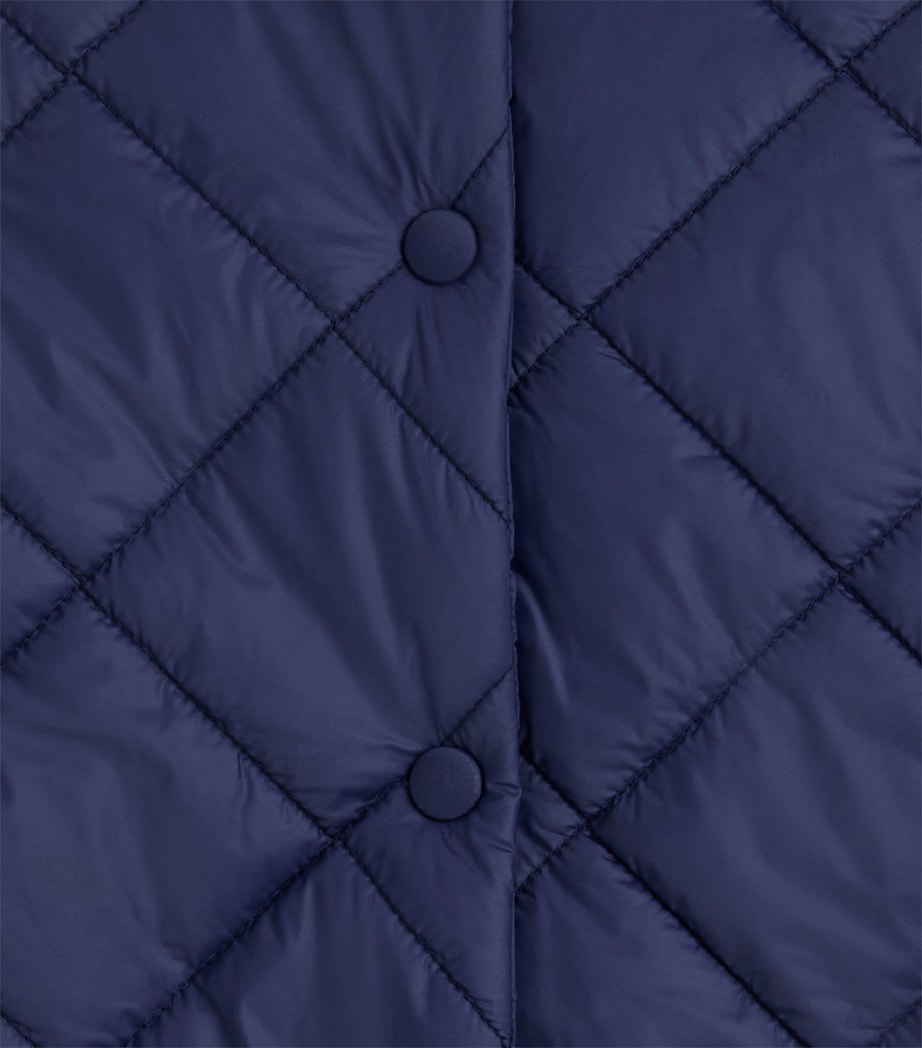 Monnalisa Bow Puffer Jacket (2-12 Years) Blu Scuro Image 3