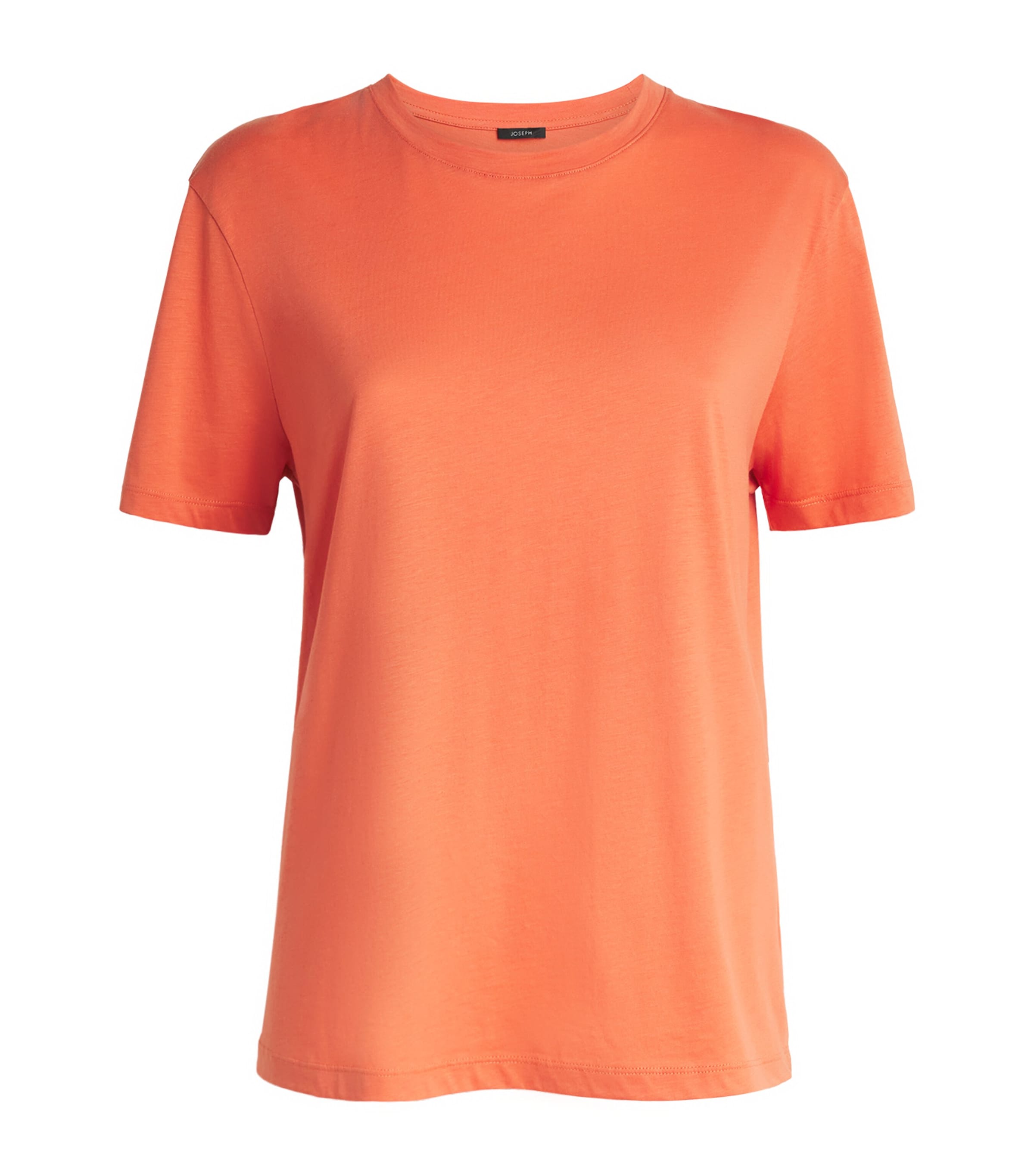 Joseph Womens Sundown Short-sleeved Cotton And Silk T-shirt In Orange