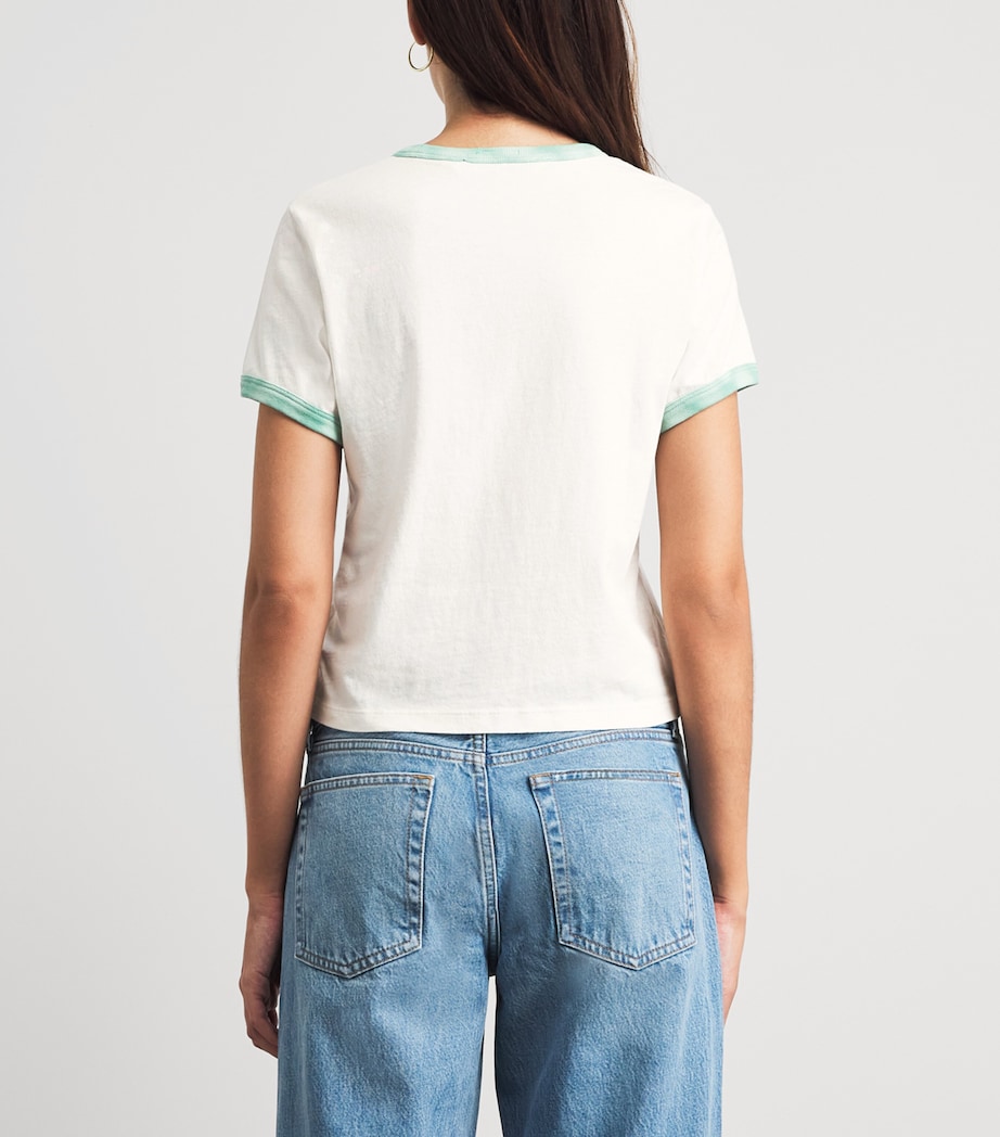 MOTHER Womens Cotton Itty Bitty Graphic T-Shirt Rvb River Rabbi Image 5