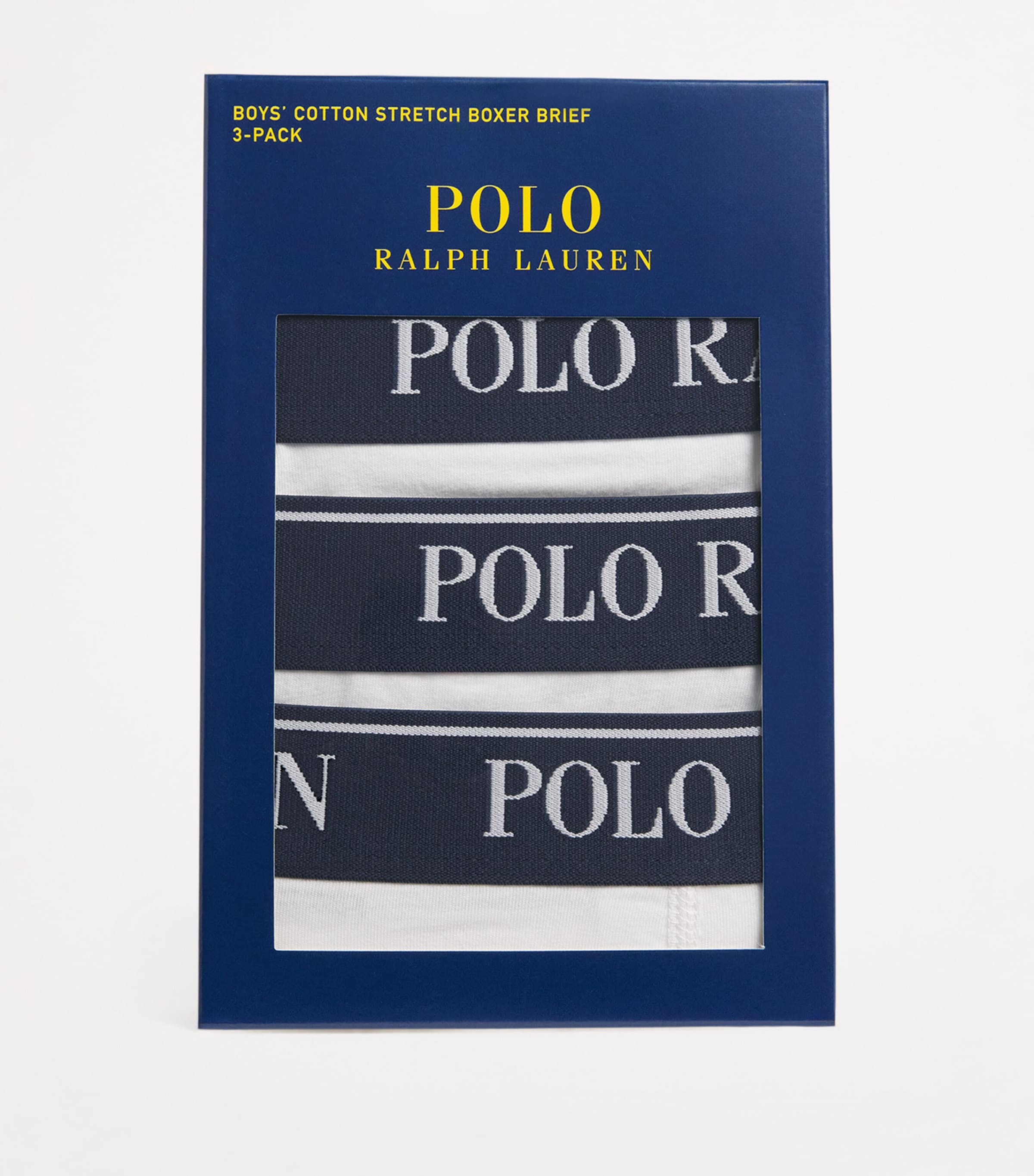 Pack of 3 Stretch-Cotton Boxer Briefs (6-14 Years) WHITE Image 3