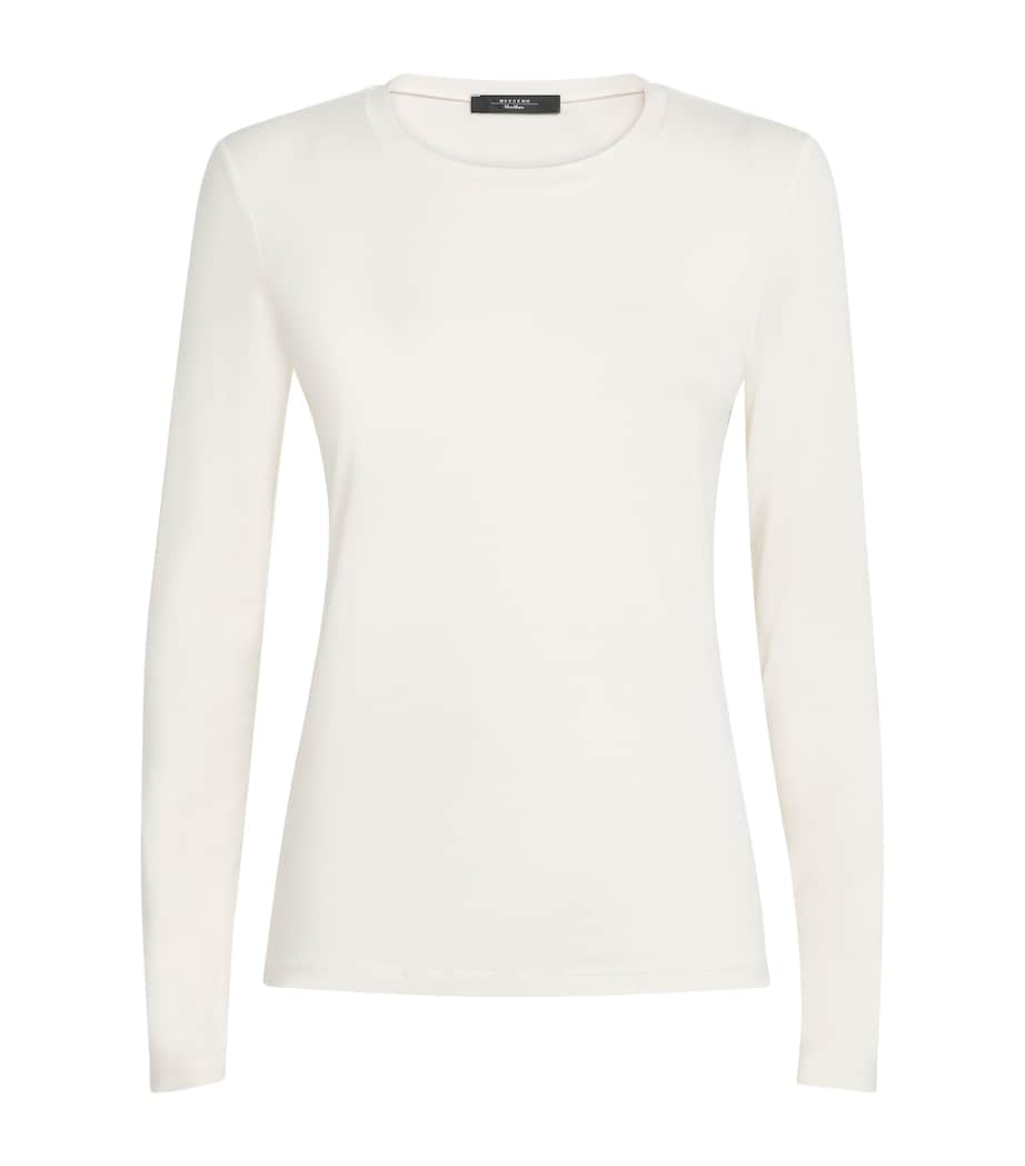 Crew-Neck Long-Sleeve Top ECRU Image 1