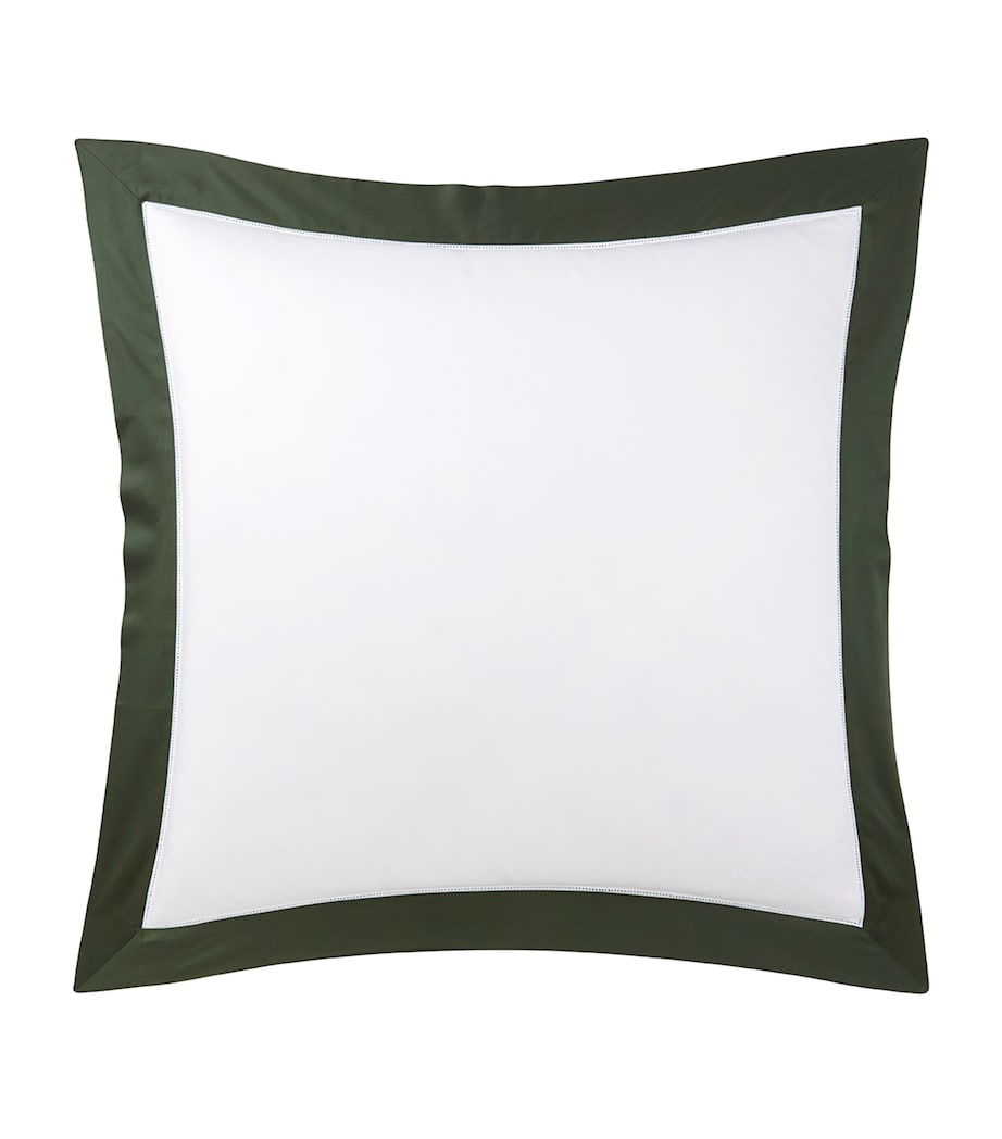 Cotton Langdon Square Oxford Pillowcase (65cm x 65cm) DKGREEN Image 1