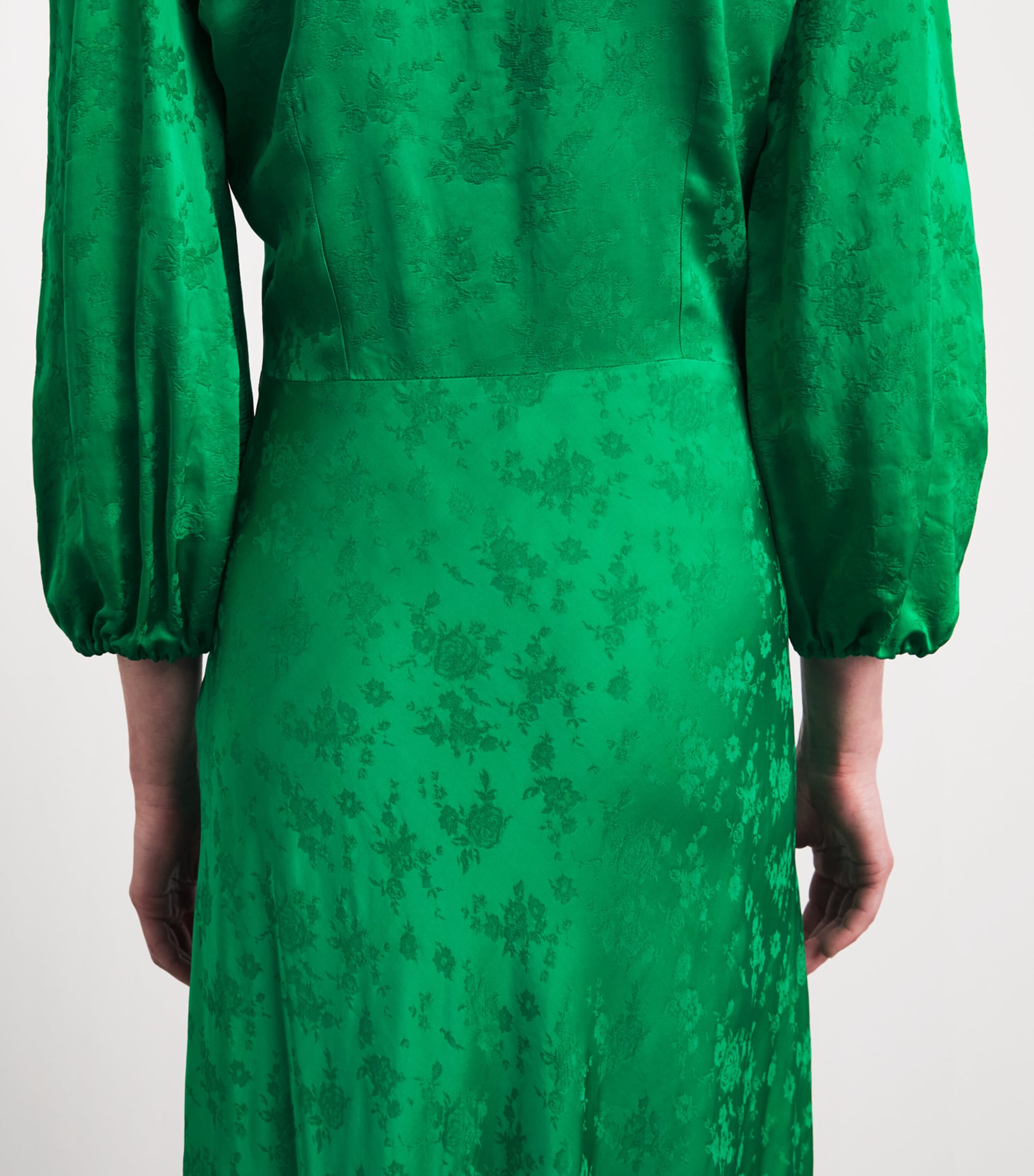 Sandro Paris Womens Floral Jacquard Maxi Dress Green Image 5