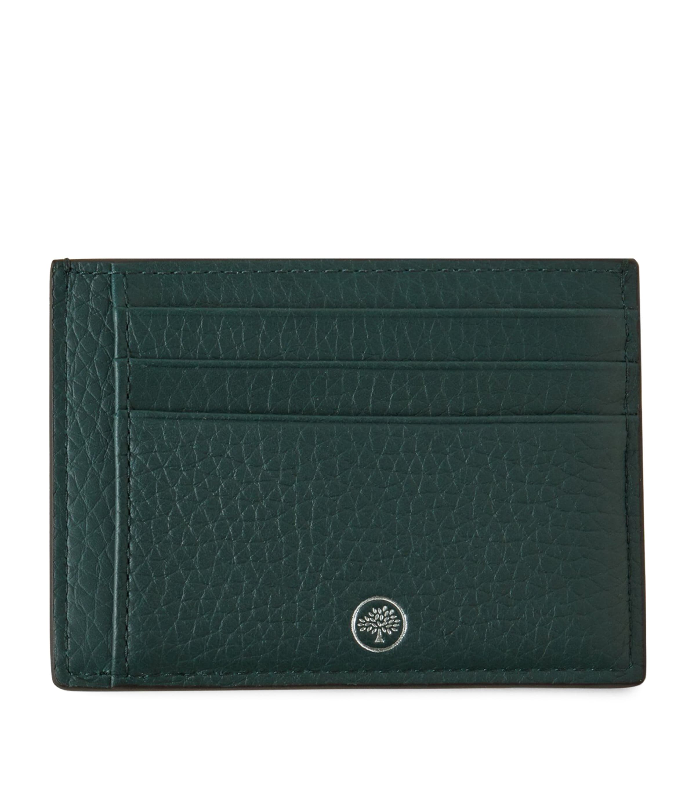 Grained Leather Card Holder MULBERRY GREEN Image 2