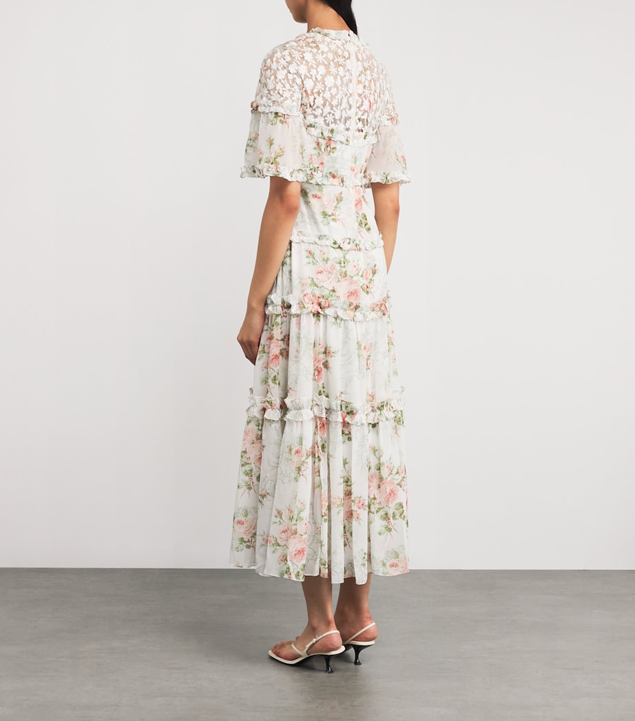 Chiffon Madame Rose Carla Maxi Dress MOONSHINE Image 3