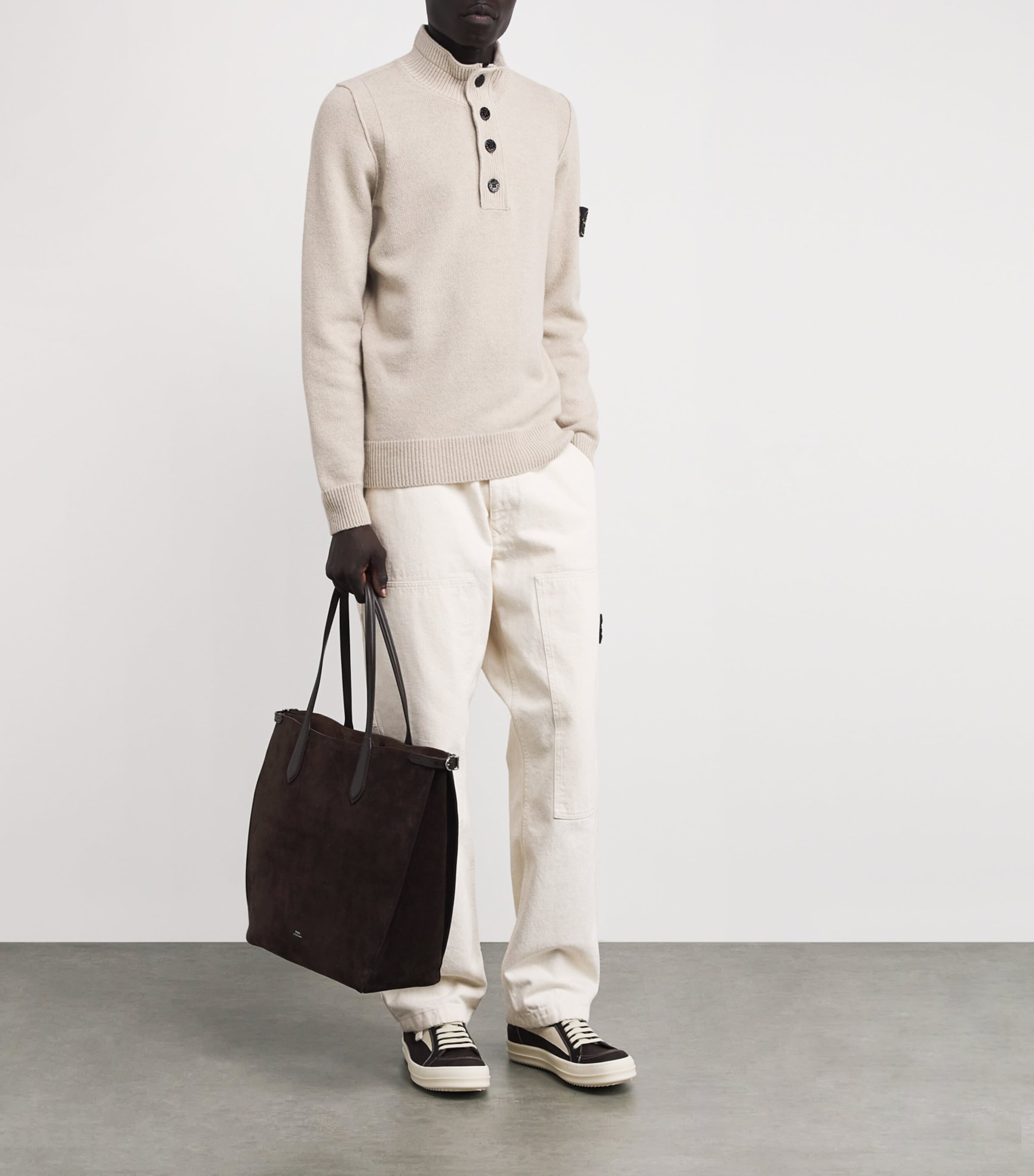 Wool-Blend Half-Zip Sweater V009A Image 2