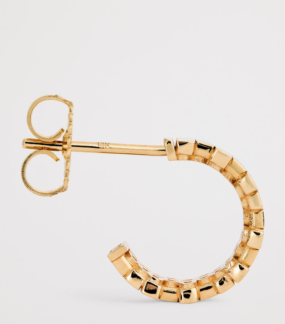 Yellow Gold Golden Age Huggie Earrings 18K YG Image 4