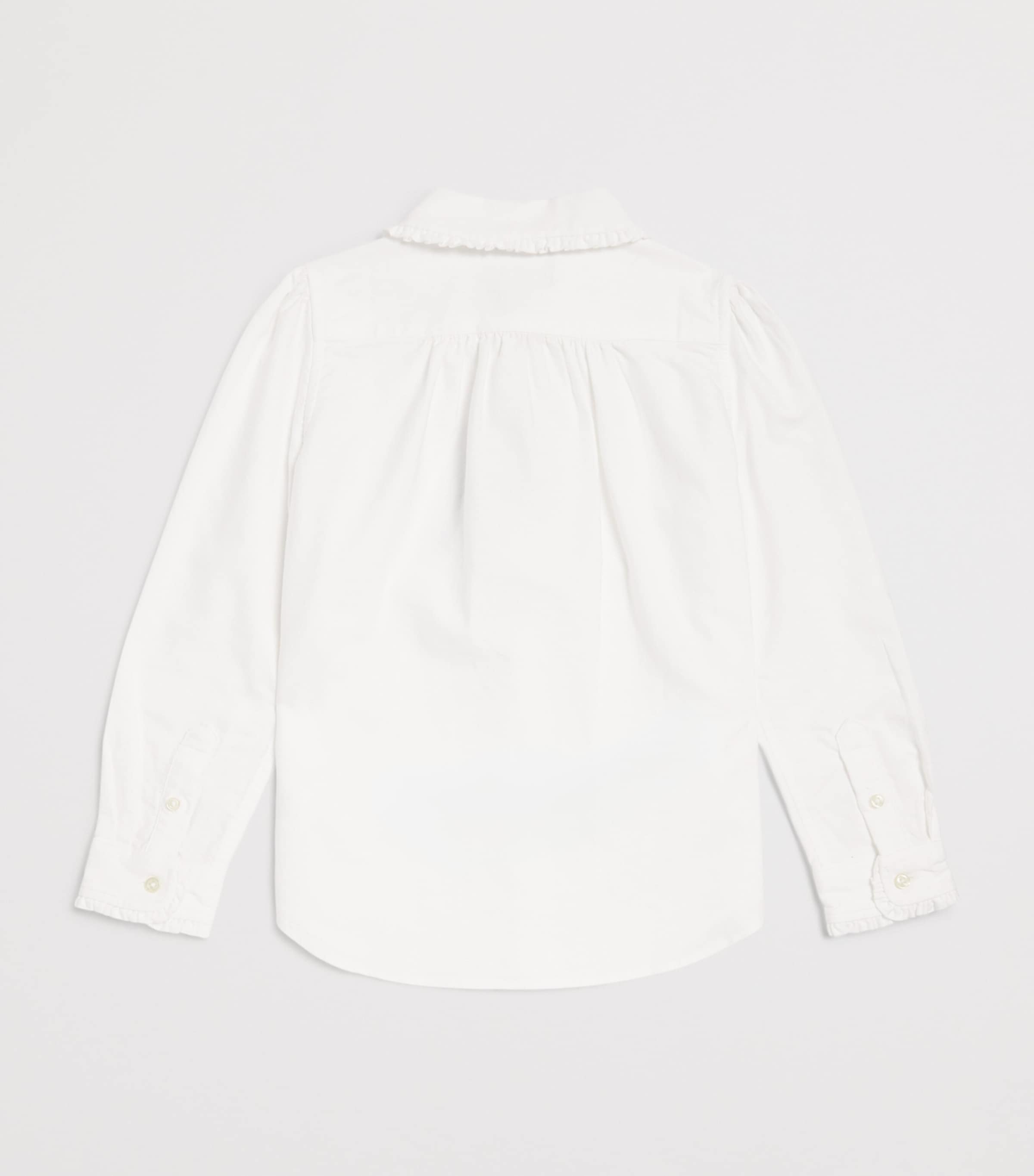 Cotton Ruffled Shirt (2-6 Years) WHITE Image 2