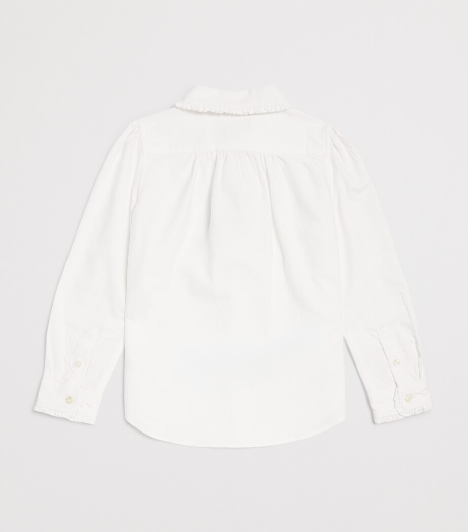 Cotton Ruffled Shirt (2-6 Years) WHITE Image 2
