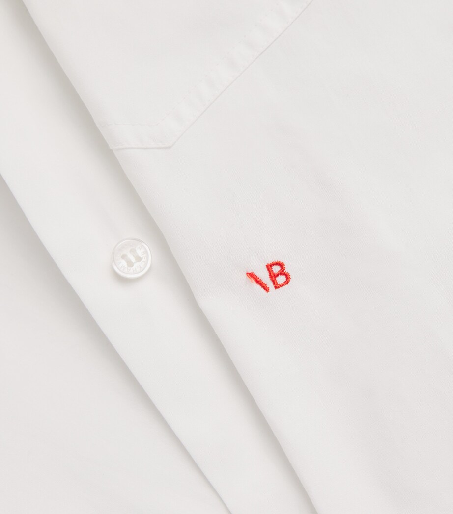 Cropped Embroidered Shirt 6 WHITE Image 5