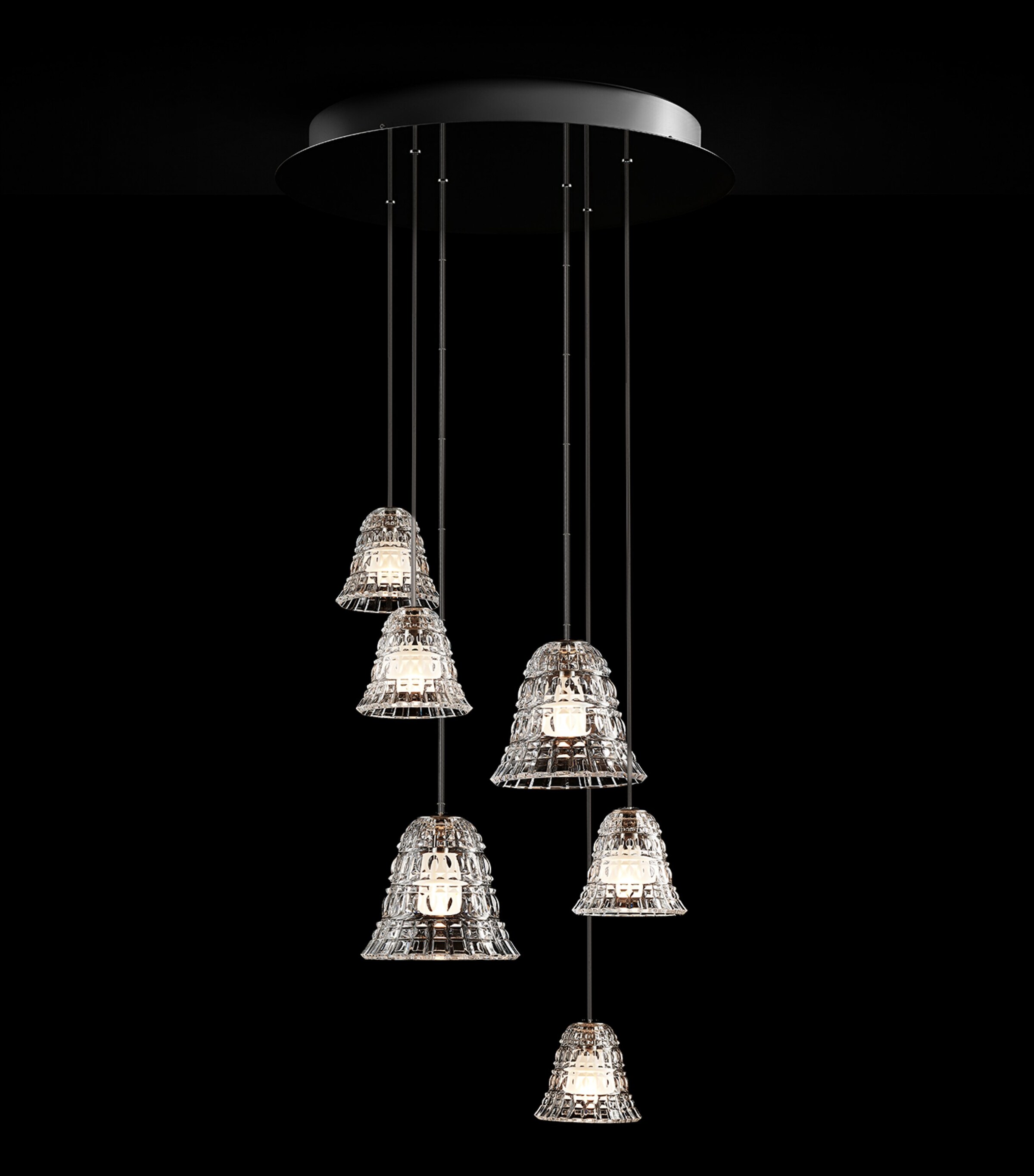 Baccarat Crystal New Antique 6-Light Chandelier Clear Image 3