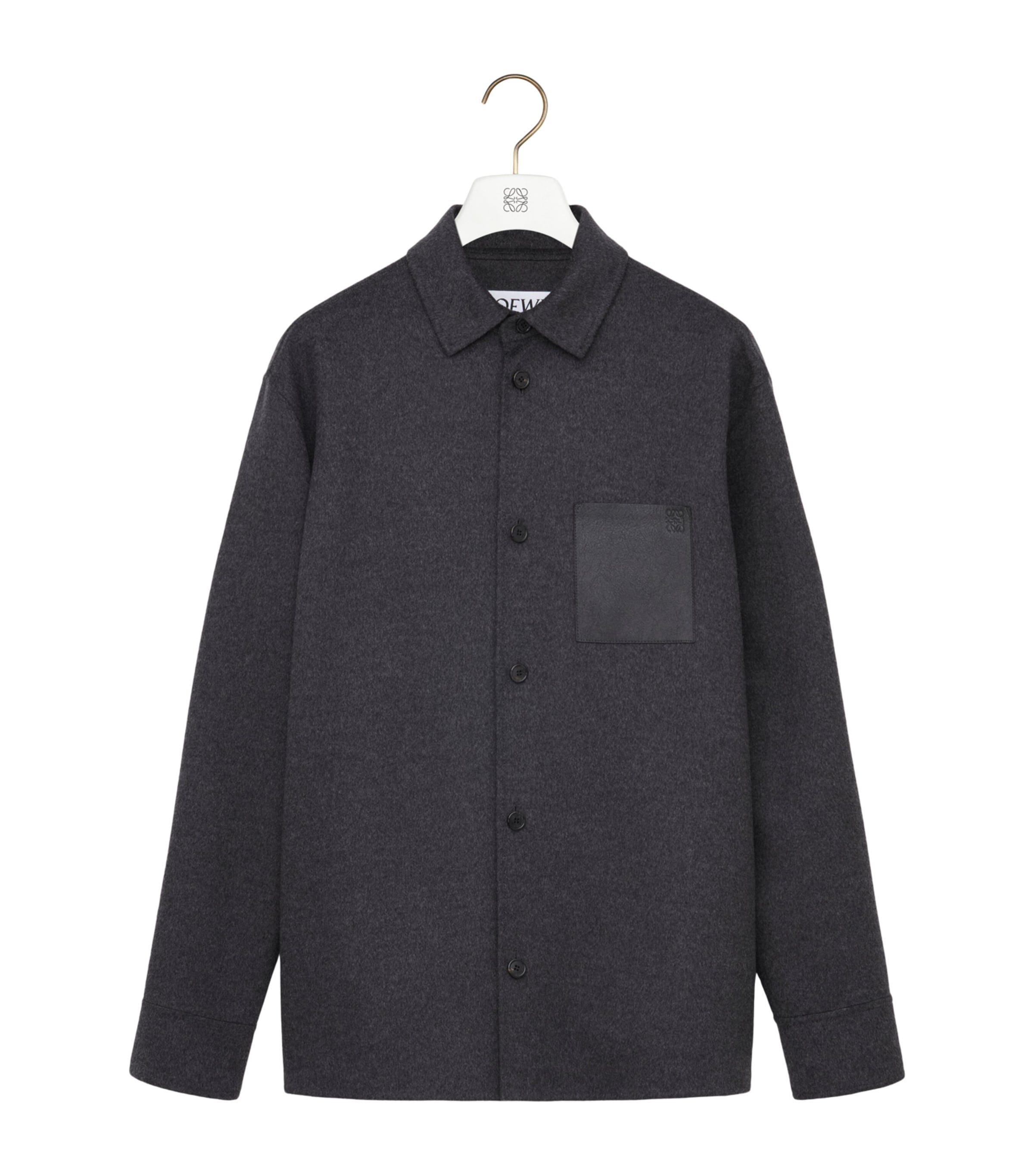 Wool-Cashmere Overshirt CHARCOAL MELANGE Image 1