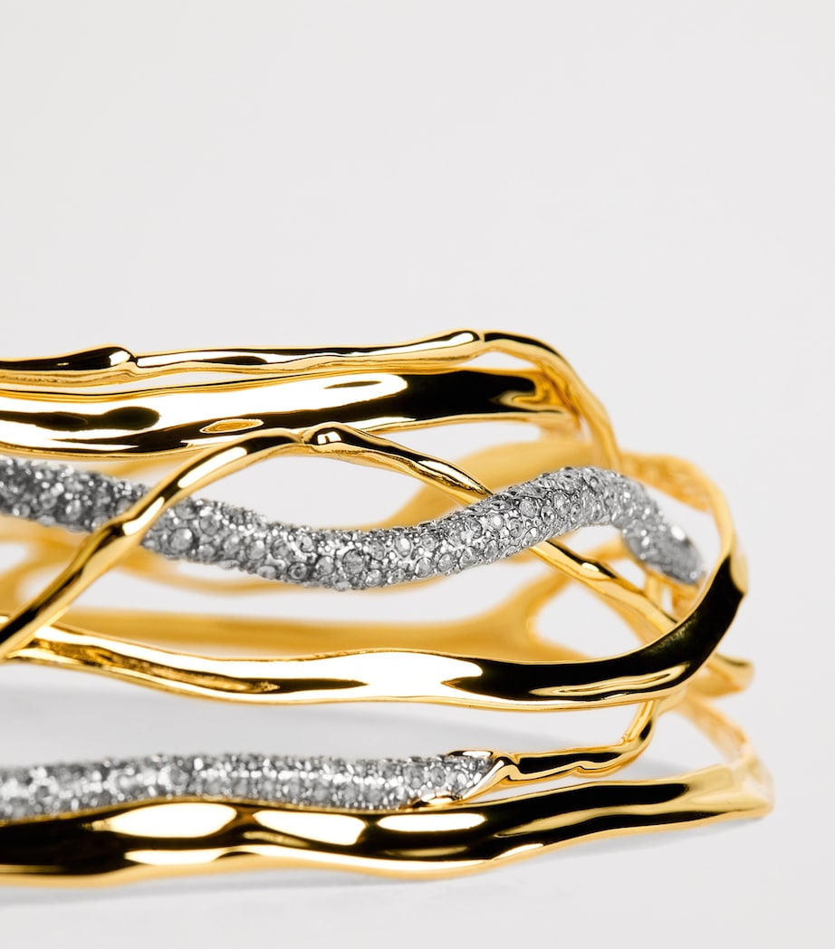 Alexis Bittar Gold-Plated Solanales Crystal Woven Necklace Gold Image 4