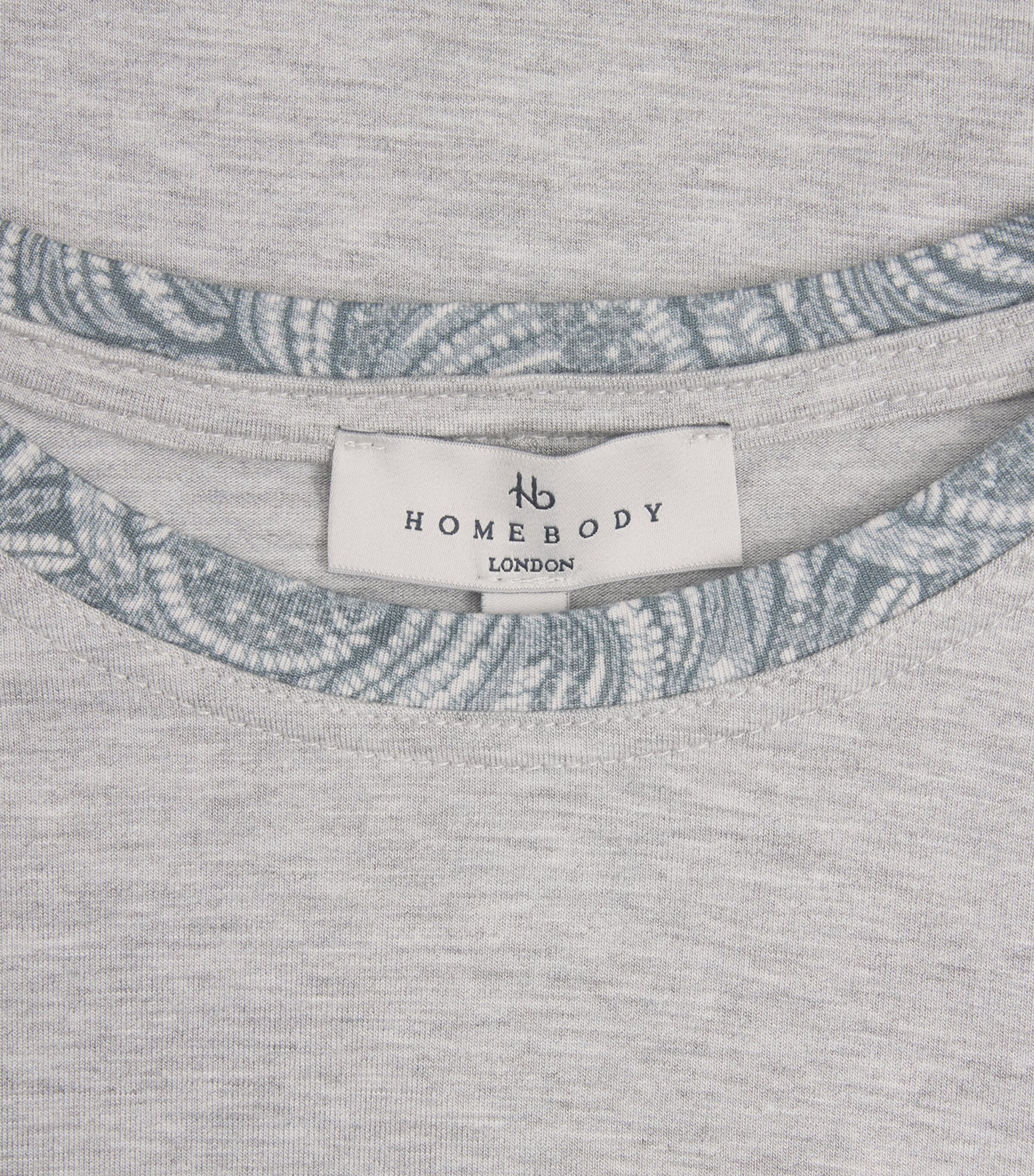 Homebody Mens Liberty-Collar Lounge Top Light Grey Image 6