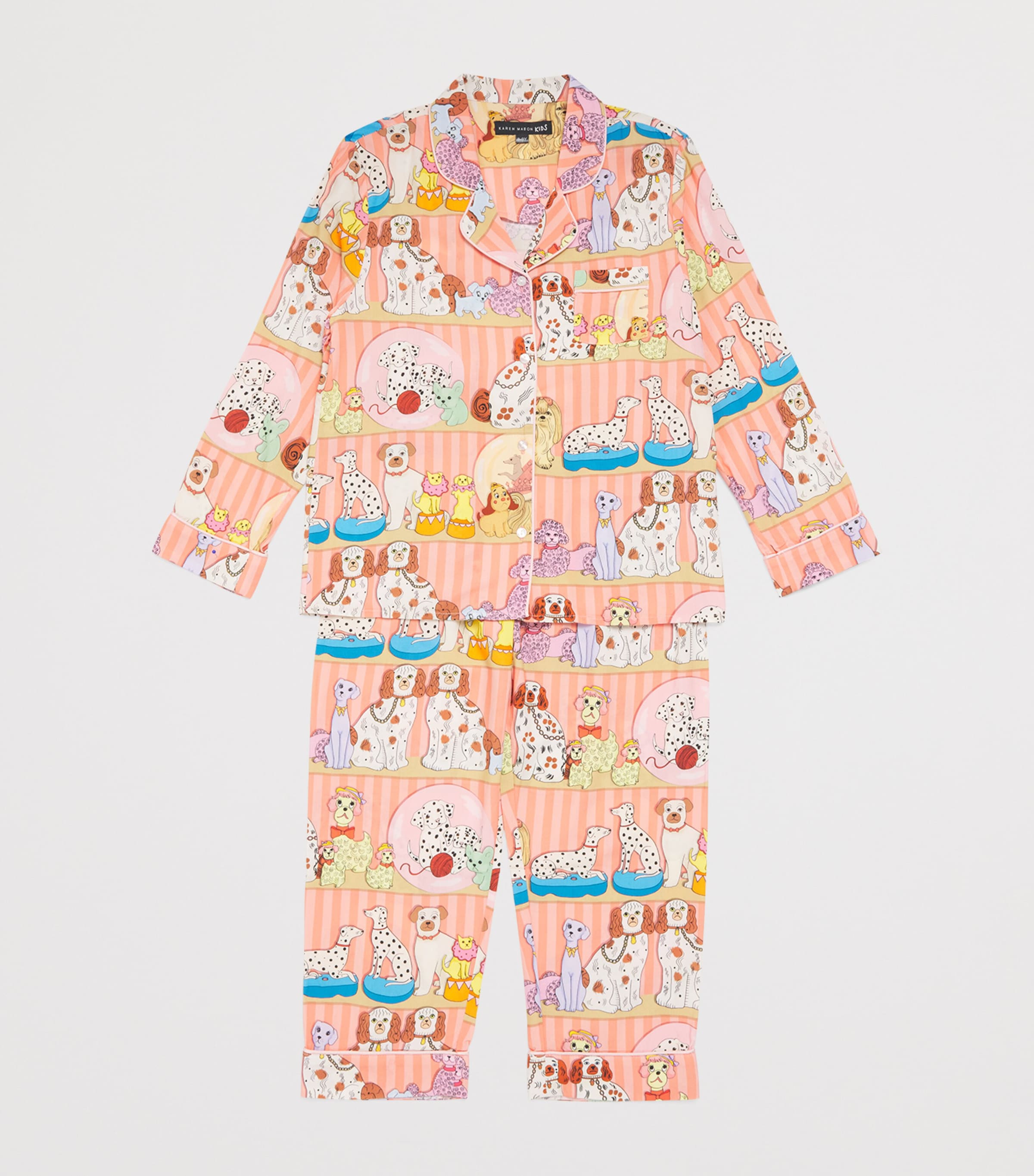 KAREN MABON KIDS Dog Collector Print Pyjama Set (2-13 Years) Yellow Image 3