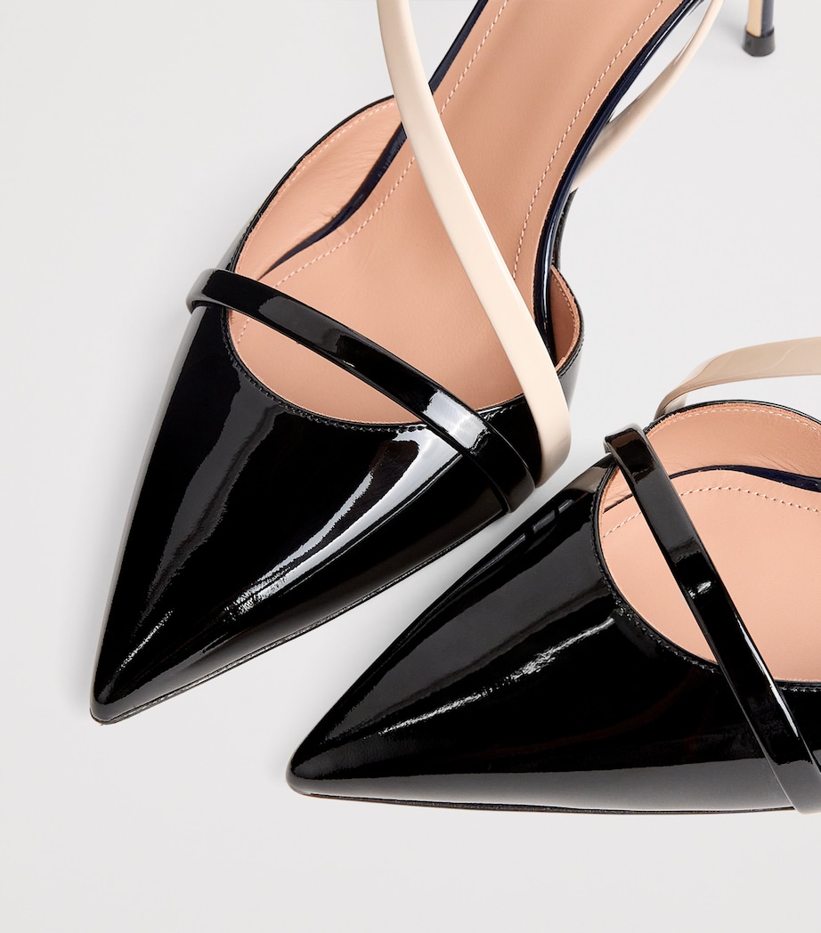 Patent Leather Valeria Slingback Pumps 70 BLACK Image 7