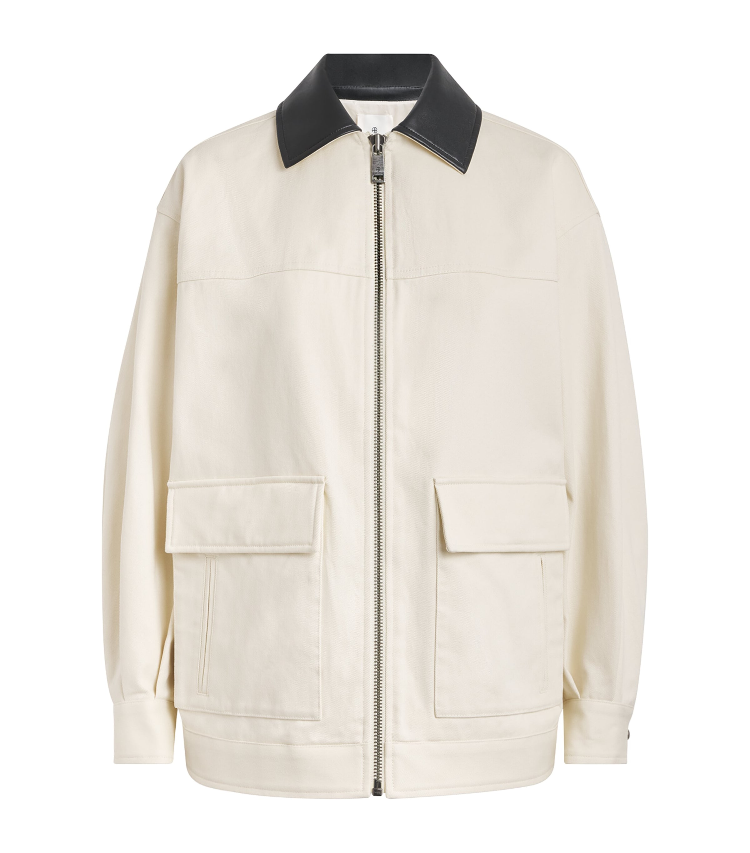 ANINE BING Womens Cotton Holden Jacket Ecru Image 1