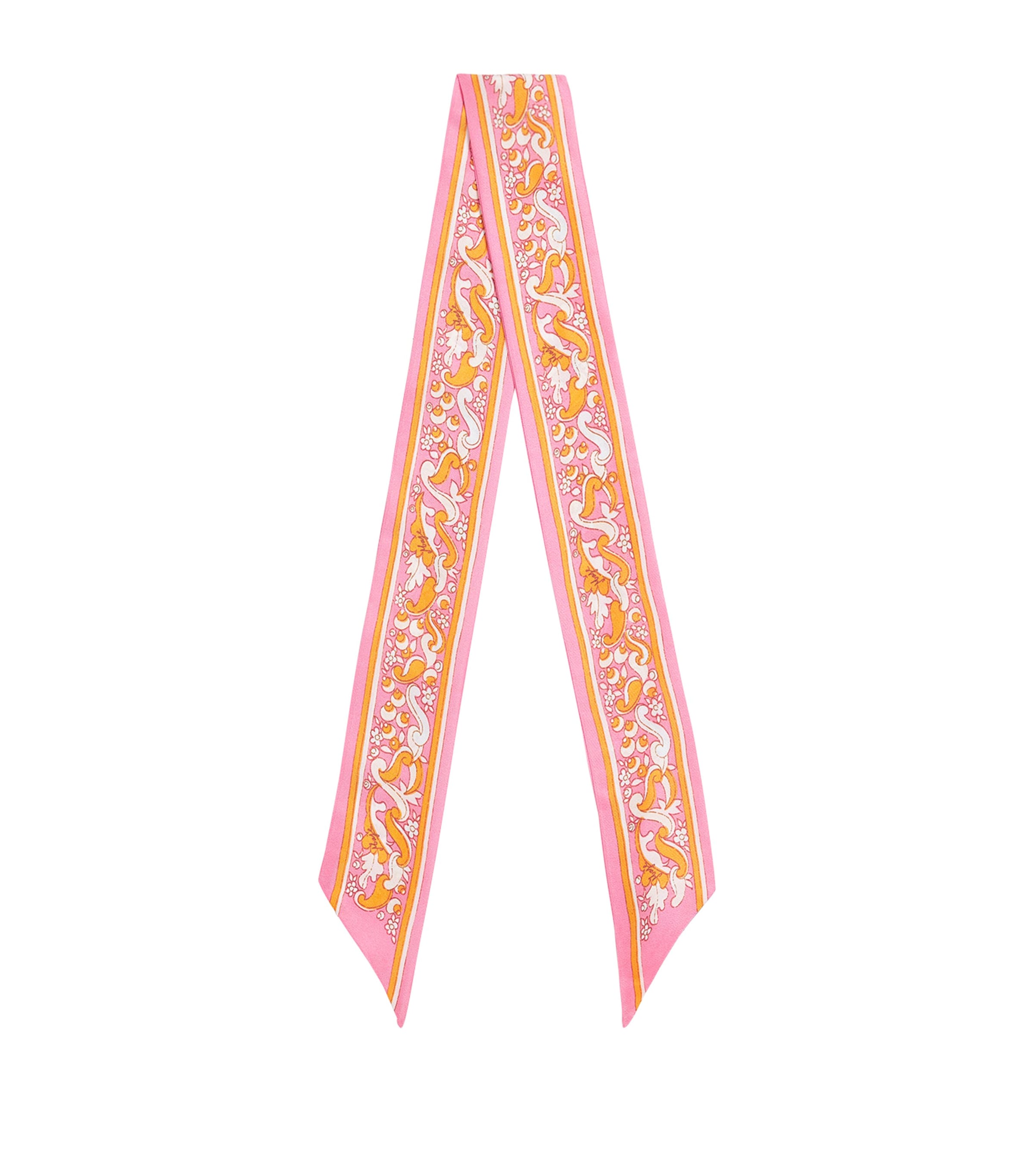 Maje Womens Floral Graphic-print Silk Ribbon Scarf Roses In Pink