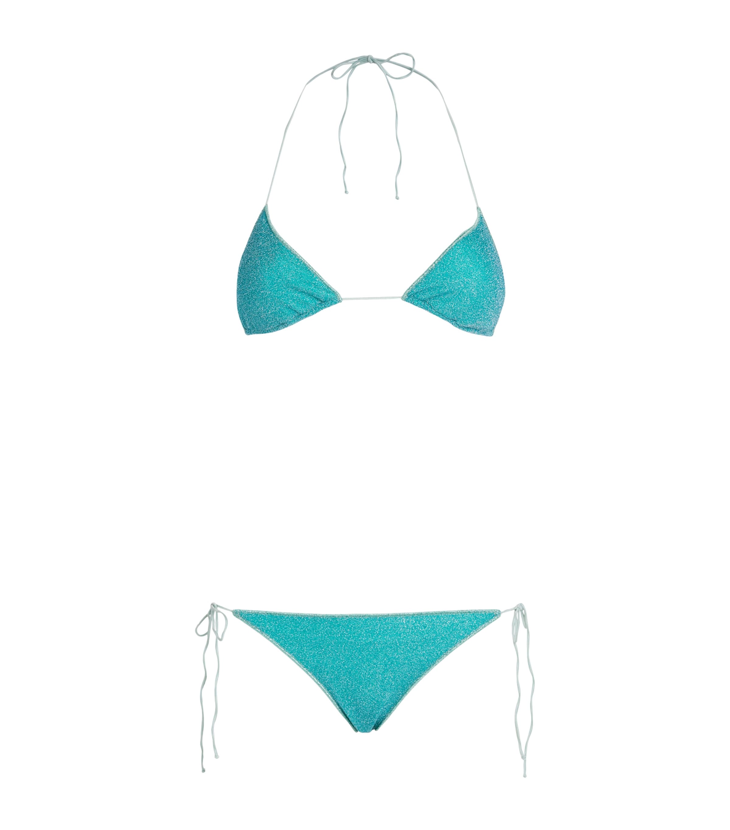 Oséree Womens Metallic Lumière Bikini Sea Turquoise Image 1