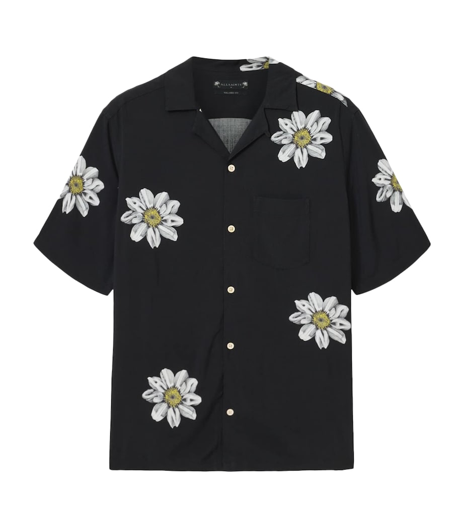 Printed Petal Shirt JET BLACK Image 1
