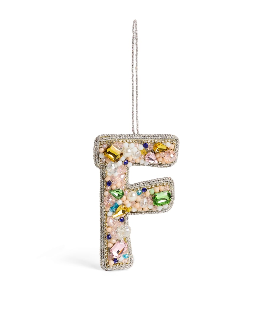 Embellished Alphabet Tree Decoration MULTI, SILVER Image 1
