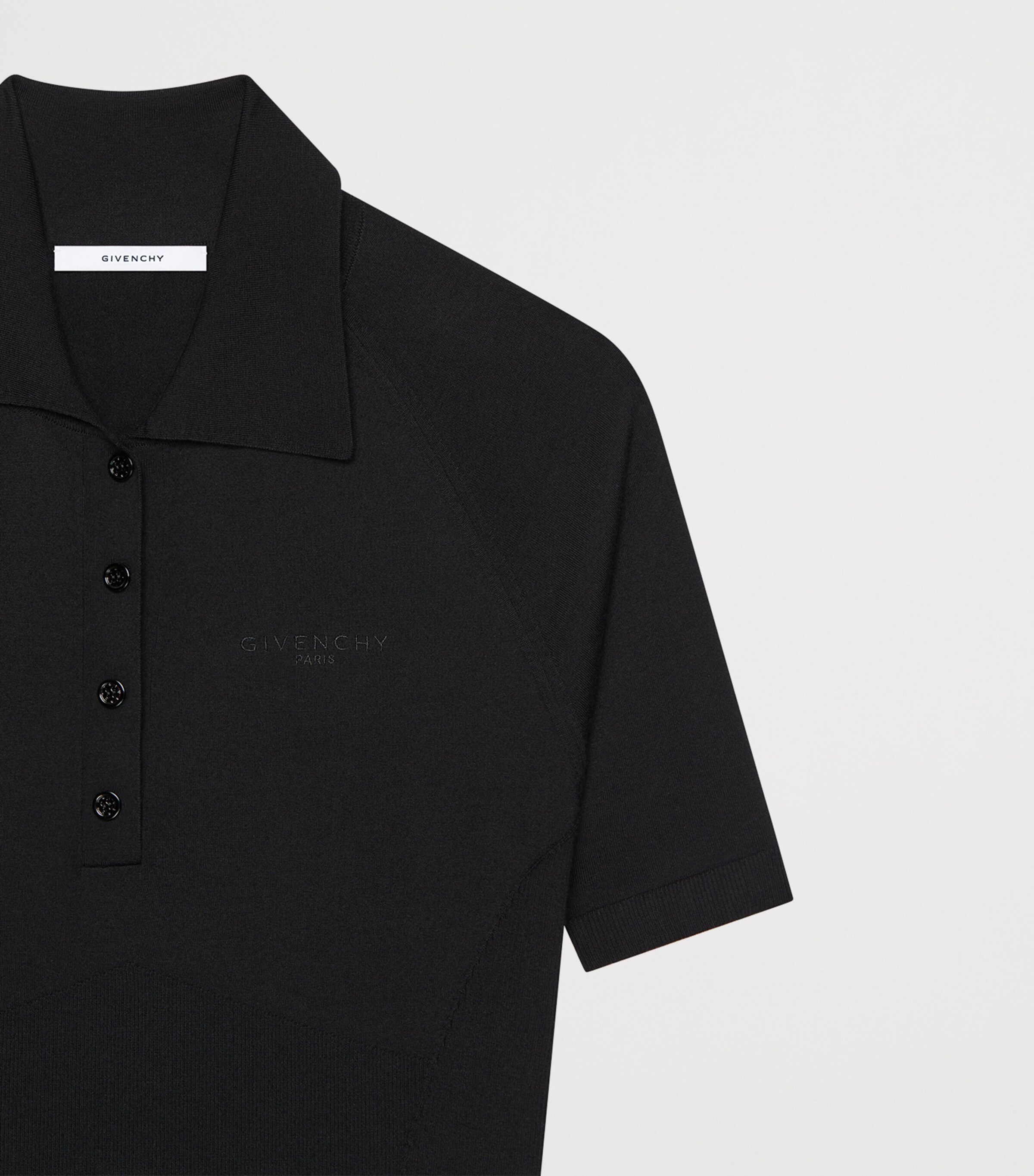 Givenchy Womens Wool-Blend Polo Dress Black Image 4