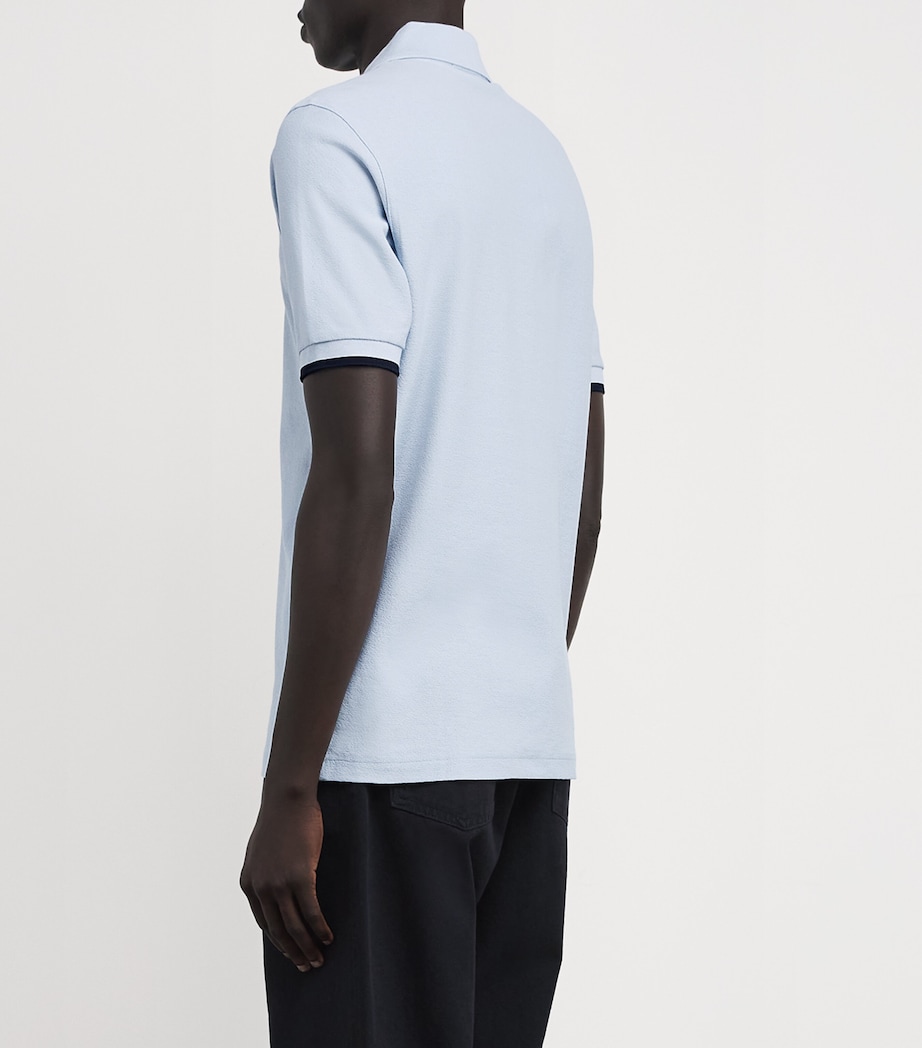 Cotton Crepe Piqué Polo Shirt 146LT SMOKE Image 4