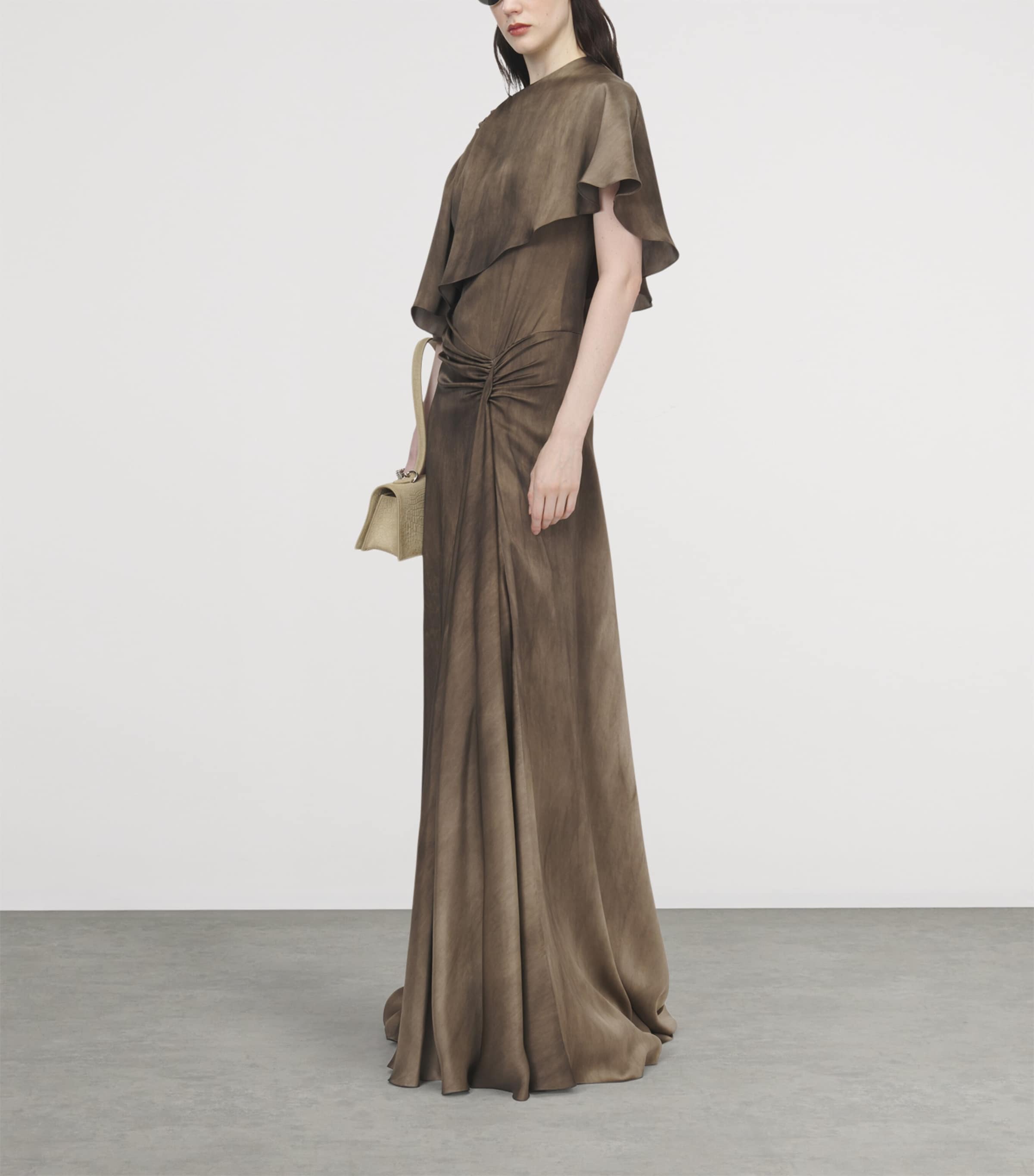 McQueen Womens Asymmetric Cape Top Image 4