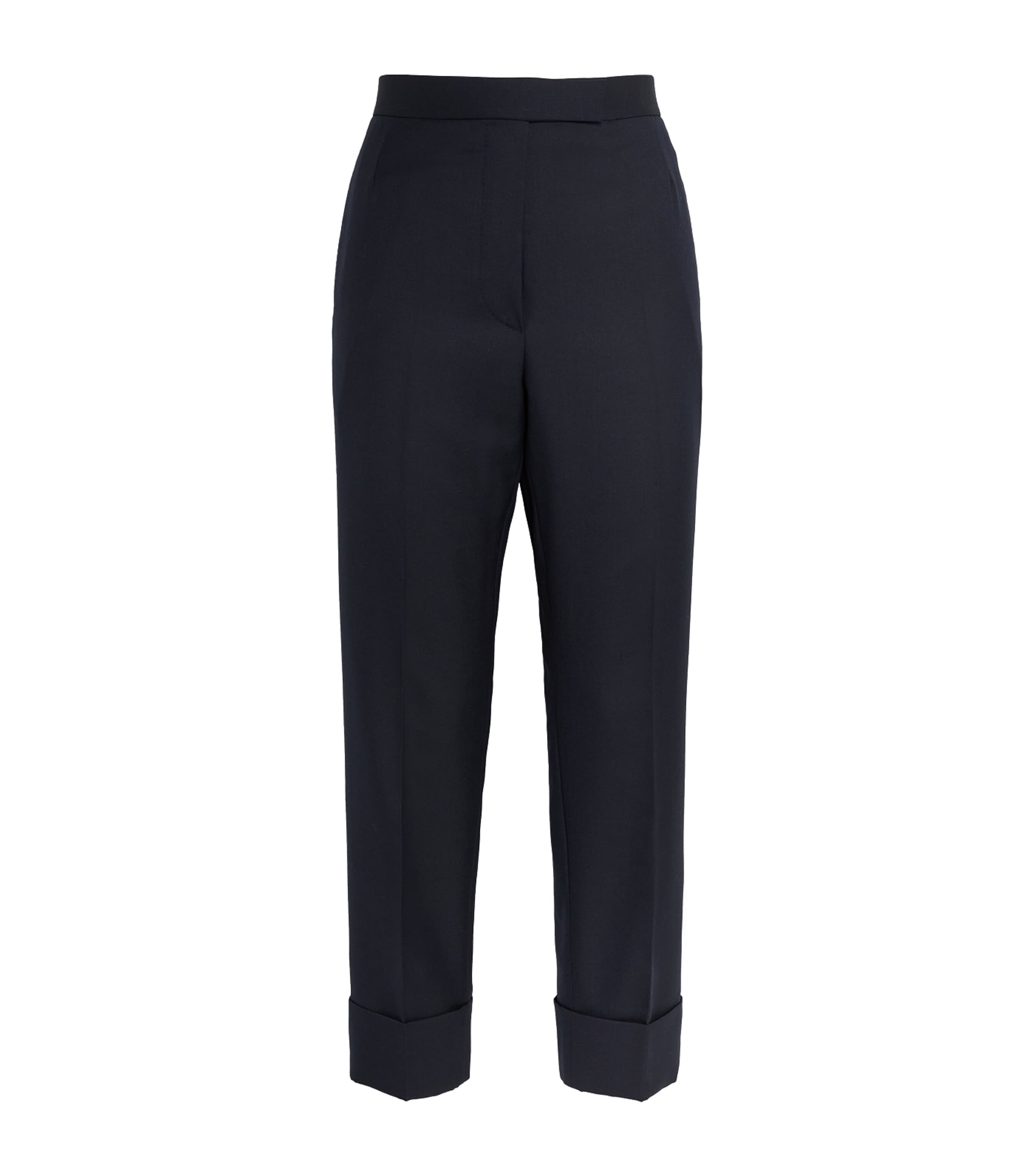 Thom Browne Cropped Tailored Trousers In Navy