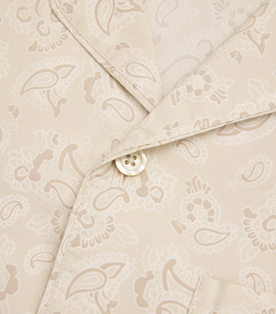 Cotton Poplin Paisley Pyjama Set TAN PAISLEY PRINT Image 5