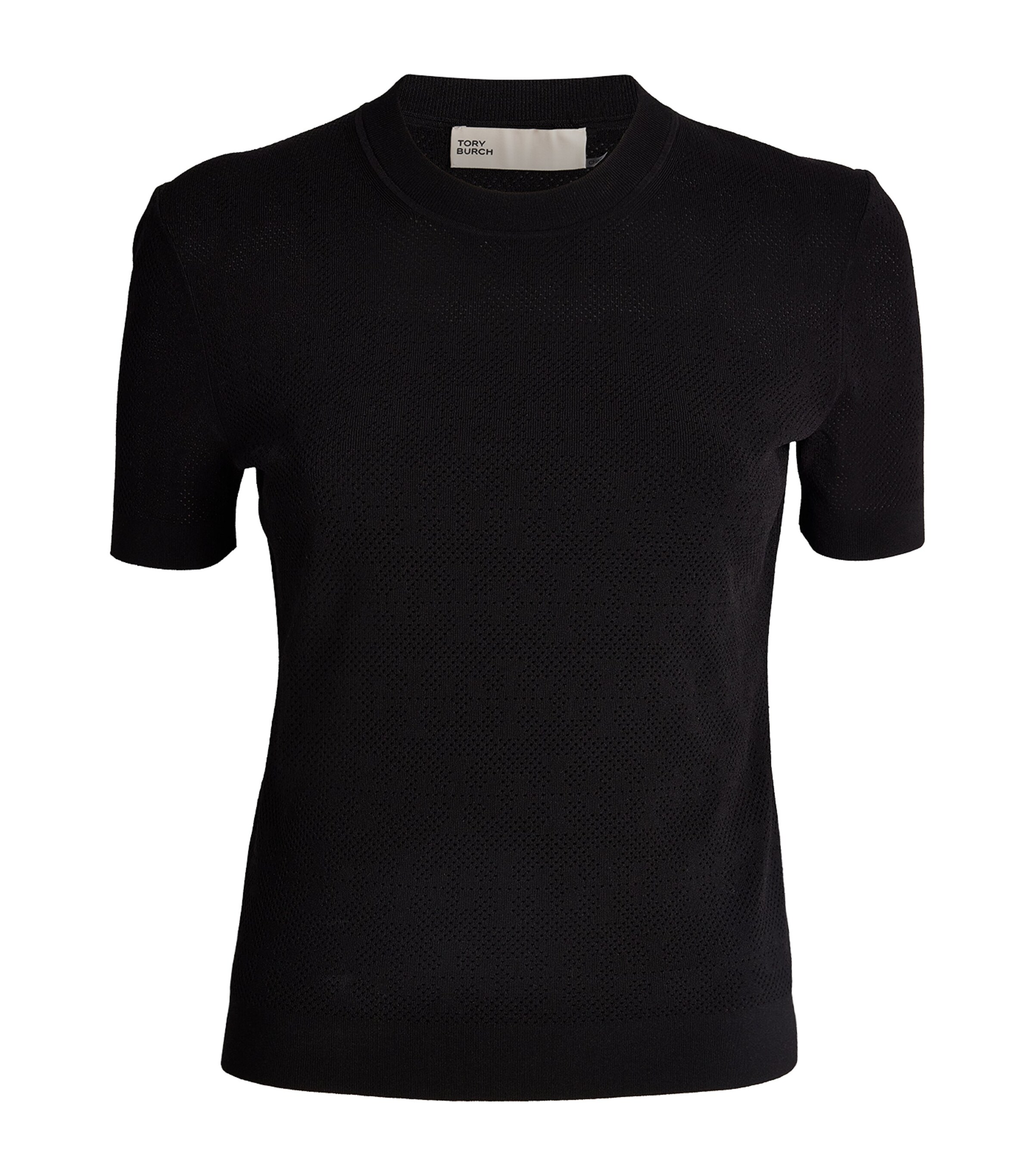 Tory Burch Lacehole Logo T-Shirt | Women Clothing | Tops | T-Shirts | Designers | Tory Burch | Womens Clothing