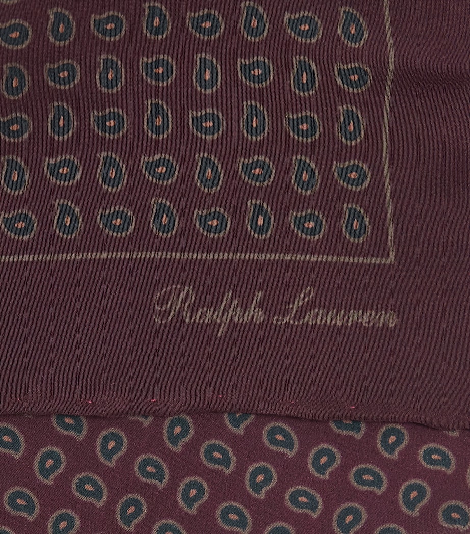 Ralph Lauren Purple Label Silk Pocket Square Bordeaux Image 3