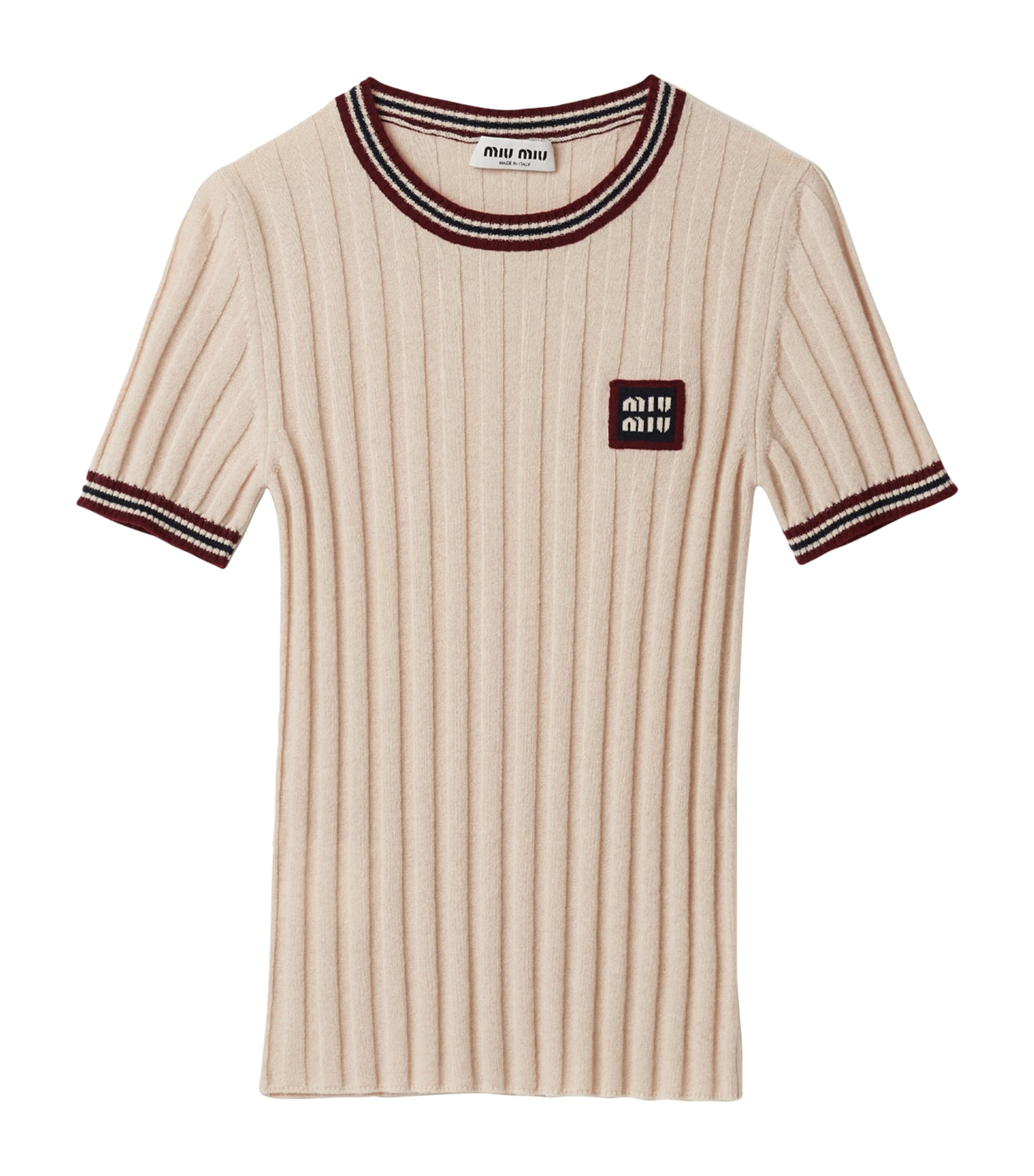 Cashmere Short-Sleeve Sweater F0018 Image 1