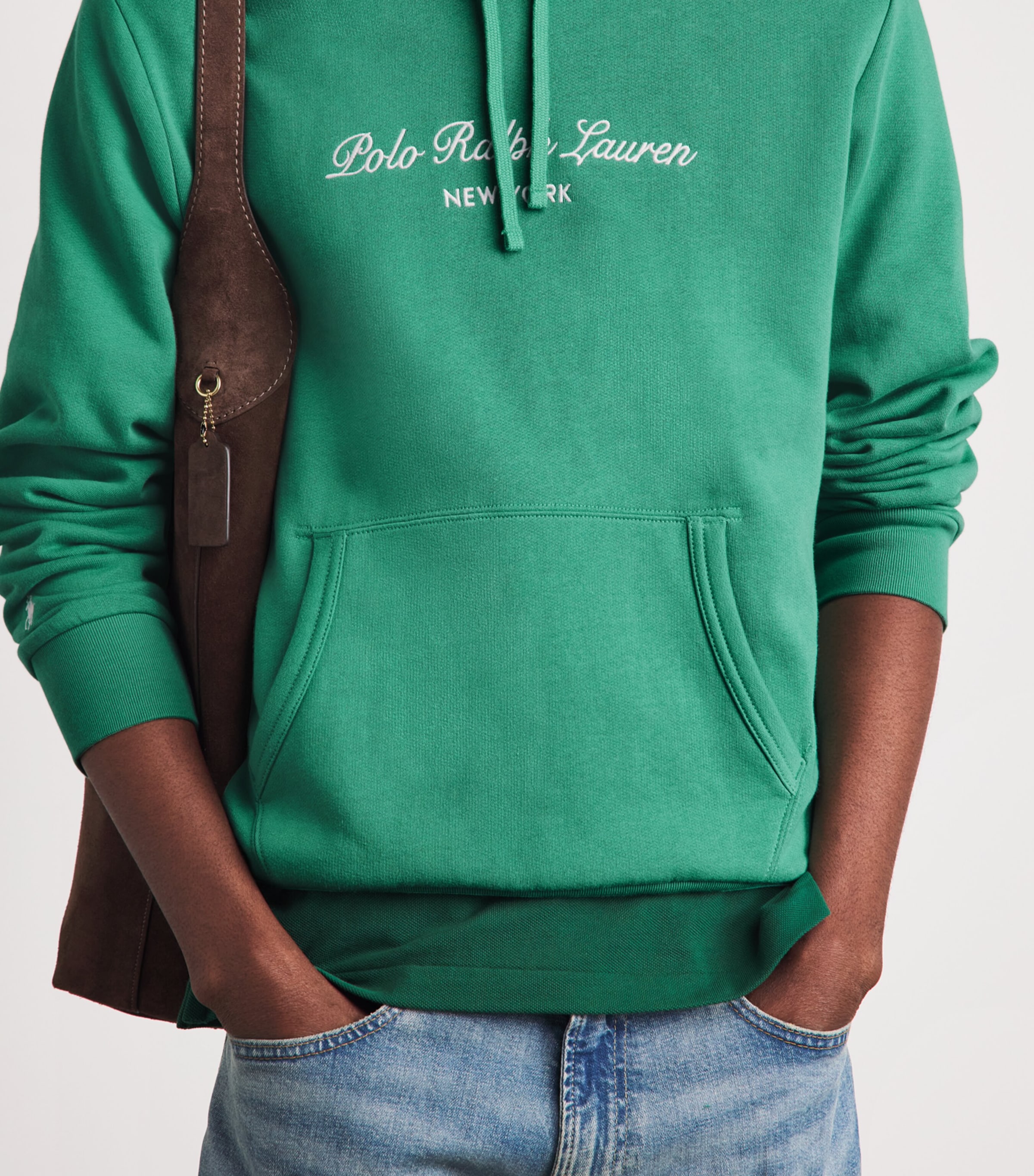 Polo Ralph Lauren Mens Embroidered Logo Hoodie Raft Green Image 3