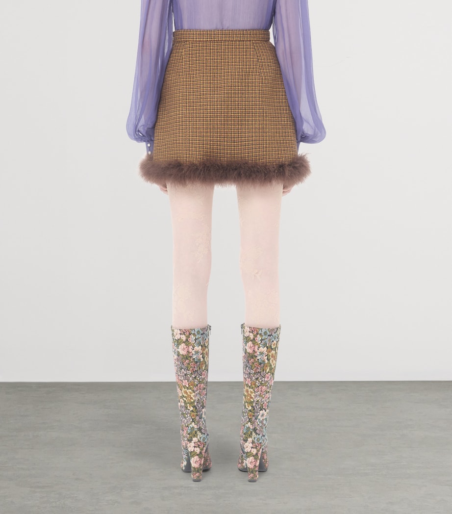 Wool Check Mini Skirt D8Q Image 4