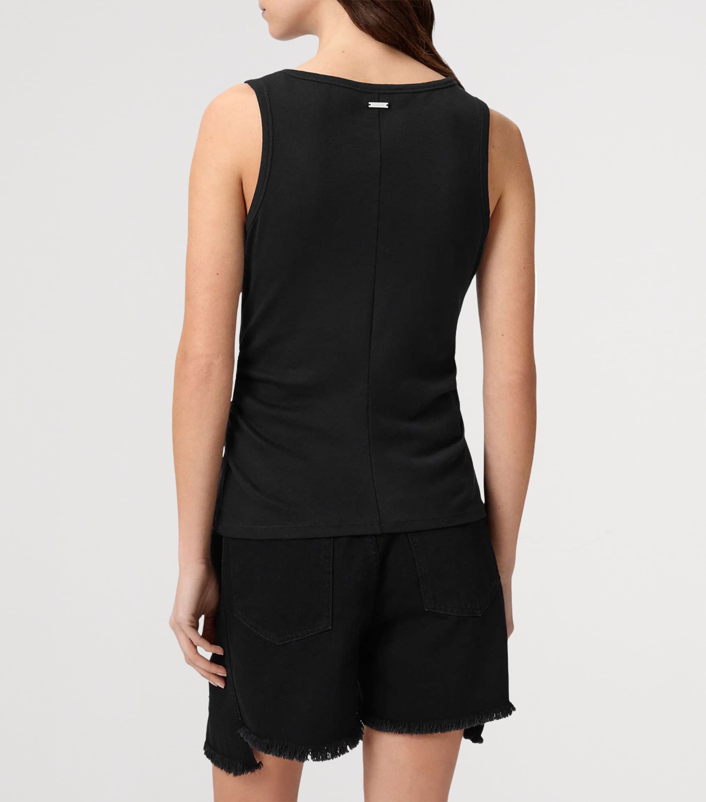AllSaints Womens Ruched Katarina Tank Top Black Image 4