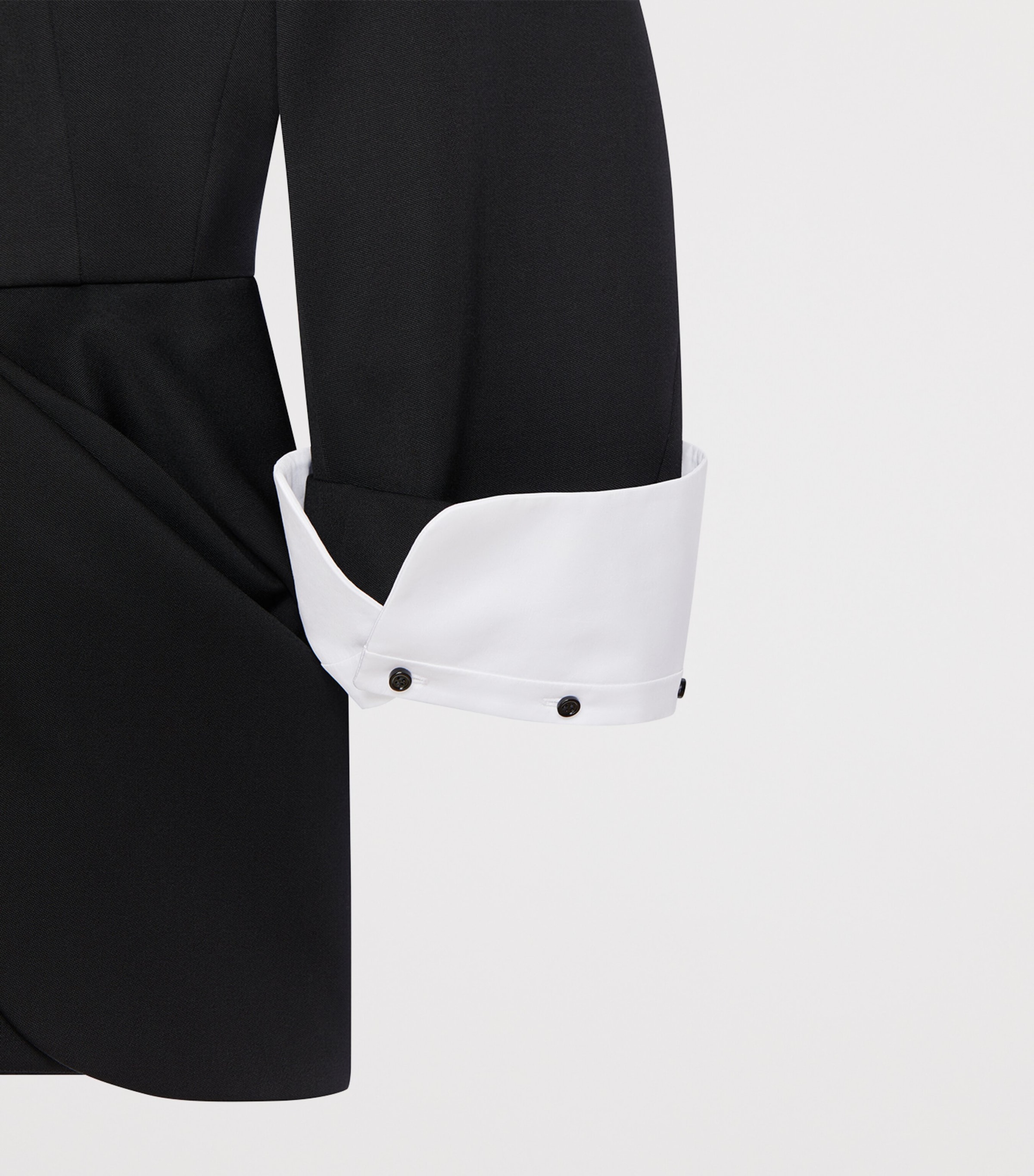 Givenchy Womens Wool Gathered Blazer Black Image 4