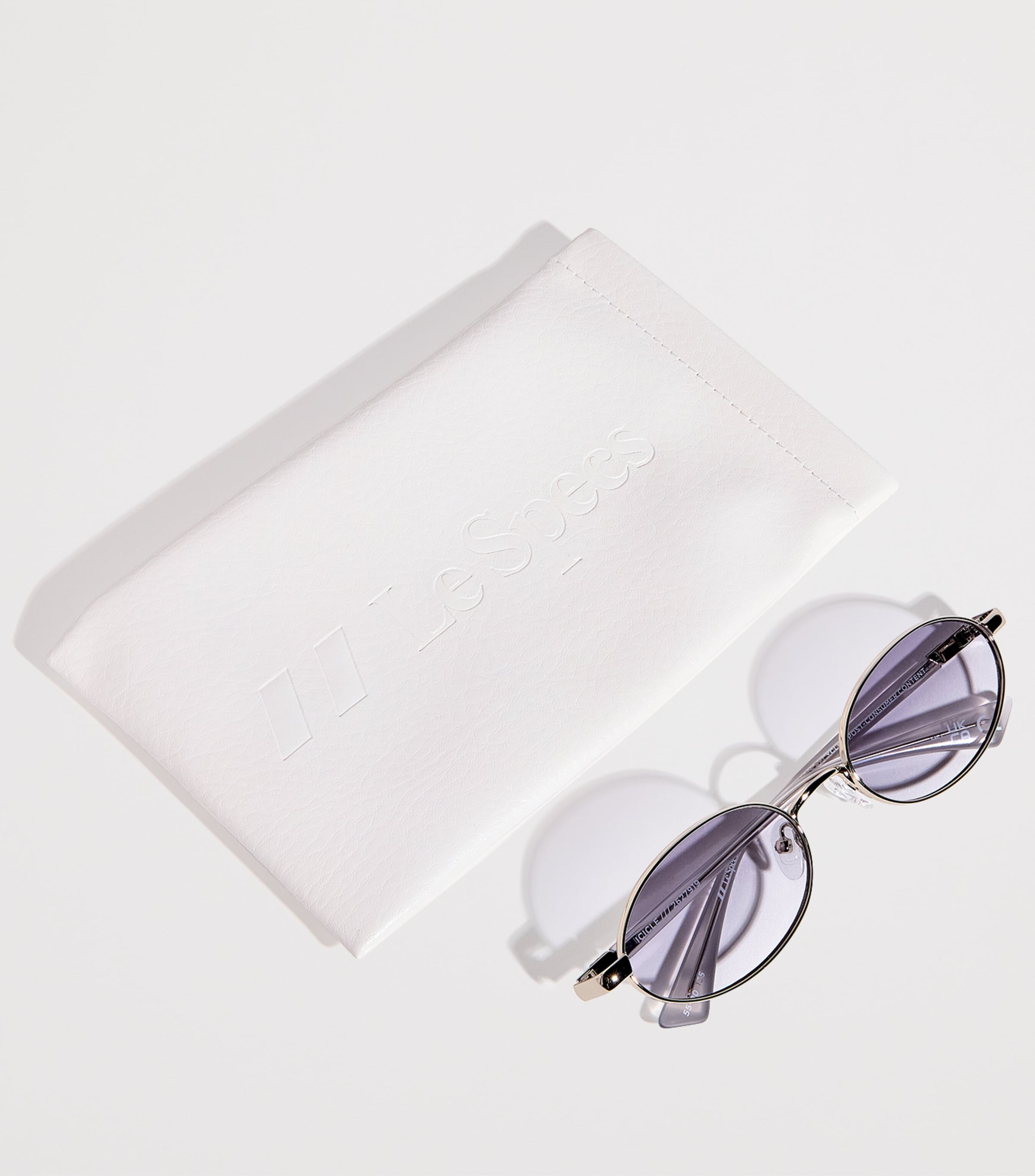 Le Specs Icicle Oval Sunglasses Sil Image 4