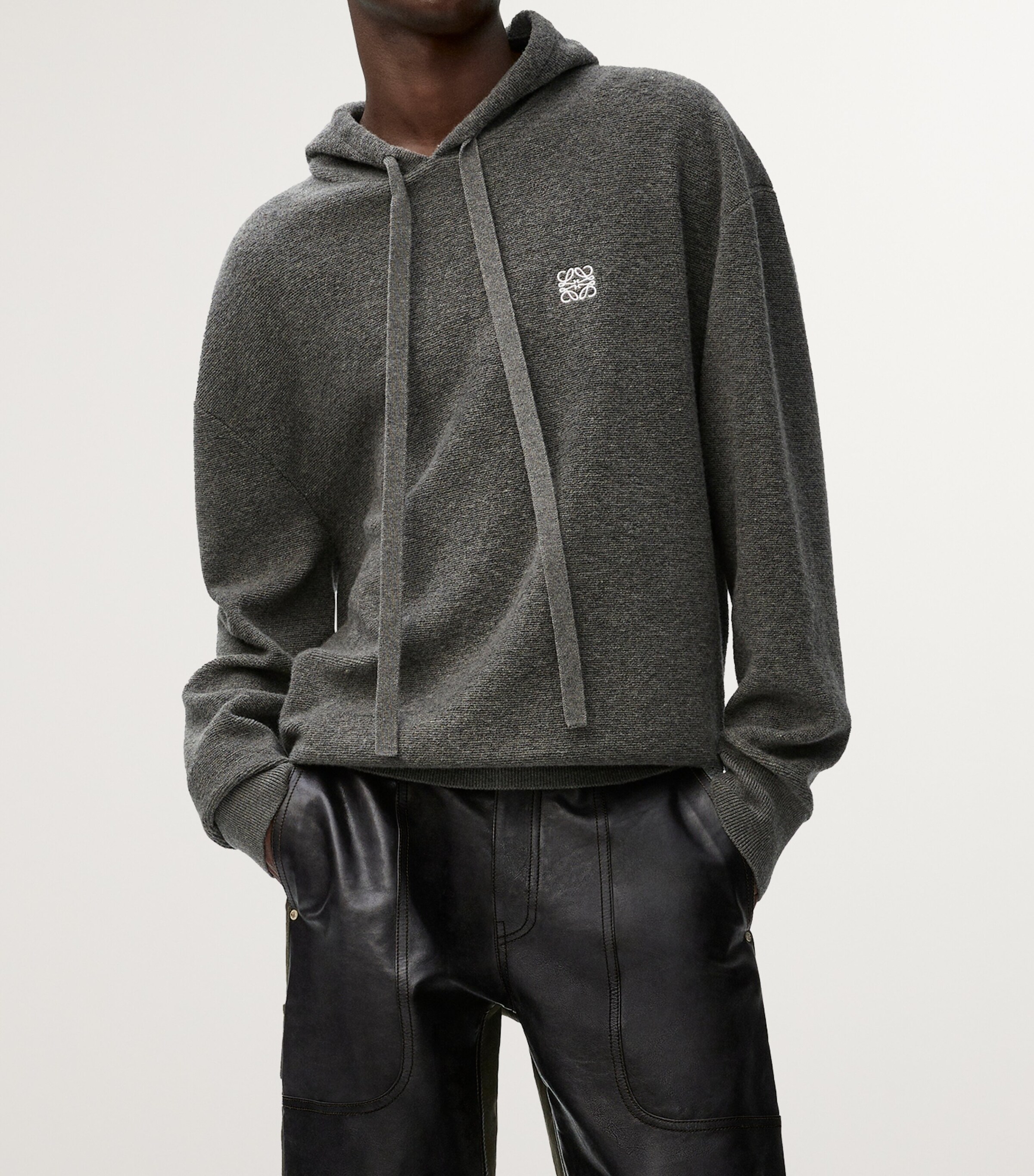 Wool Anagram Hoodie GREY Image 3