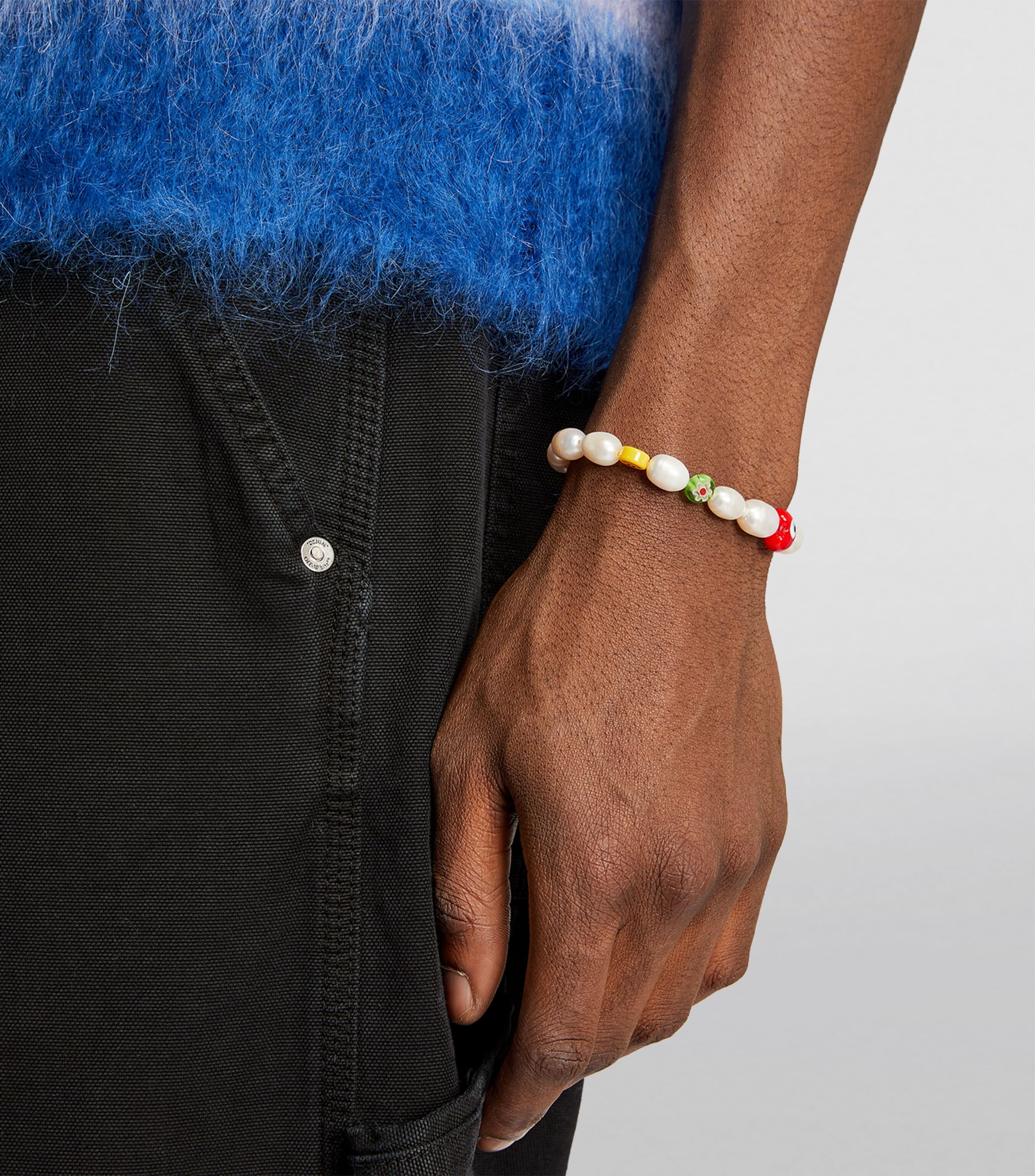 Pearl Smiley Face Beaded Bracelet MULTI Image 5