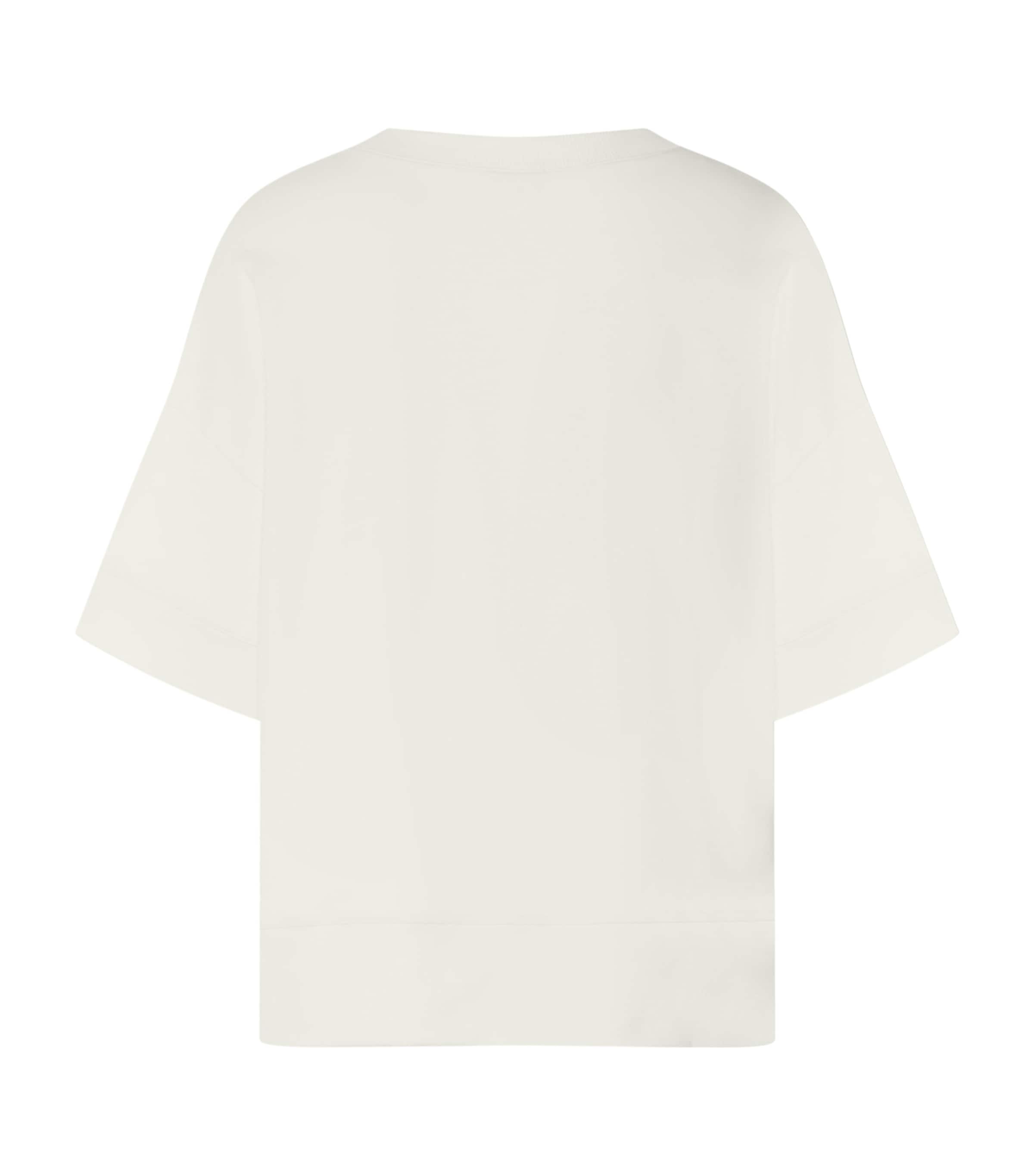 Hanro Womens Stretch-Cotton Natural Living Sweatshirt Misty White Image 5