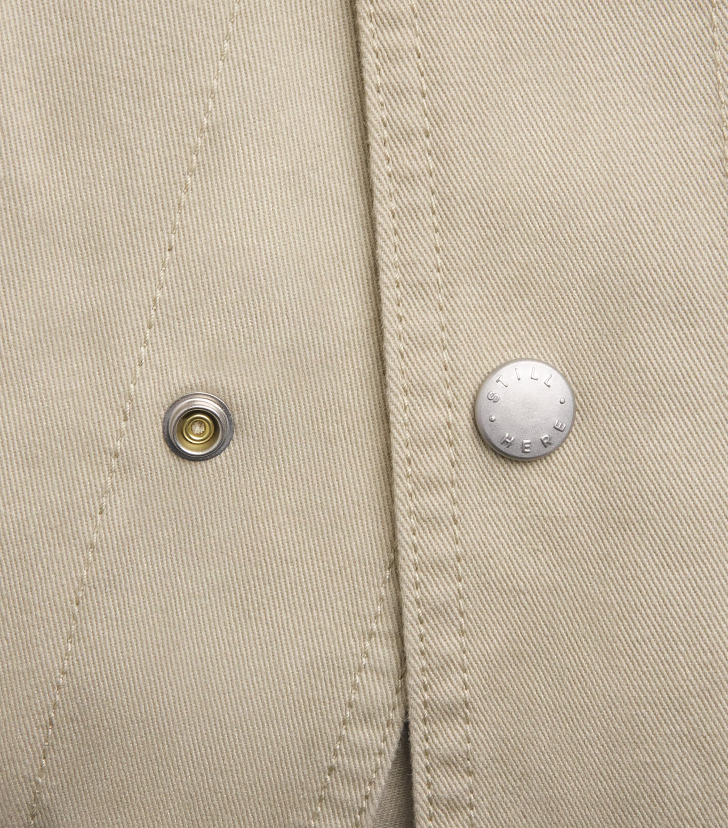 STILL HERE Womens Cotton Barn Jacket Khaki Image 6