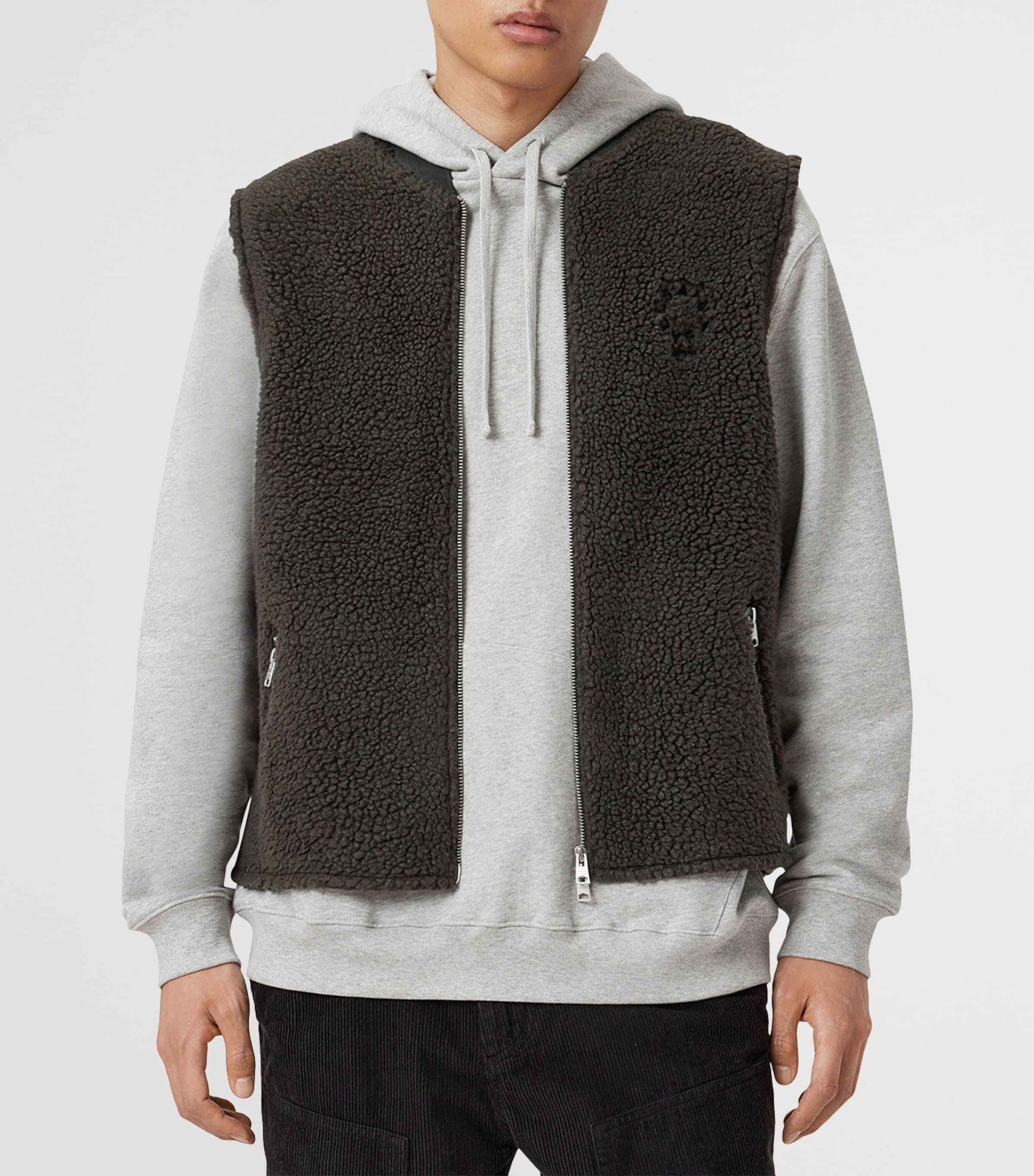 Fleece Otis Gilet DARK KHAKI GREEN Image 4