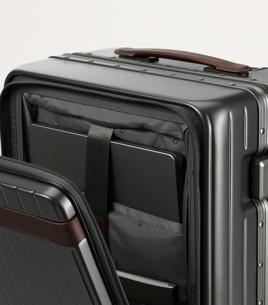 Carl Friedrik The Carry-On X Suitcase (55cm) Grey/ Chocolate Image 4